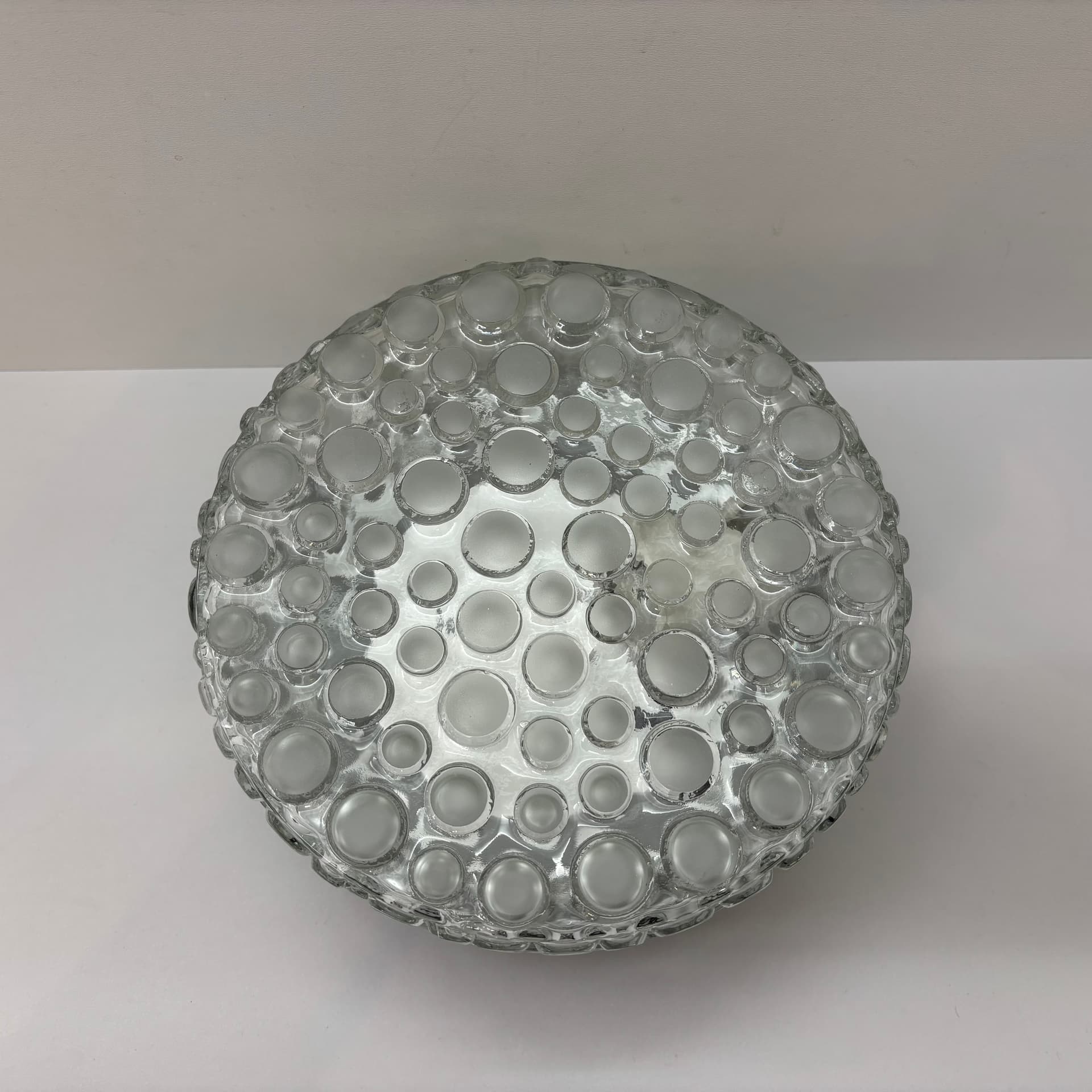 Wall Lamp Bubble, transparent glass, black metal, Germany, 1980s. - 92469