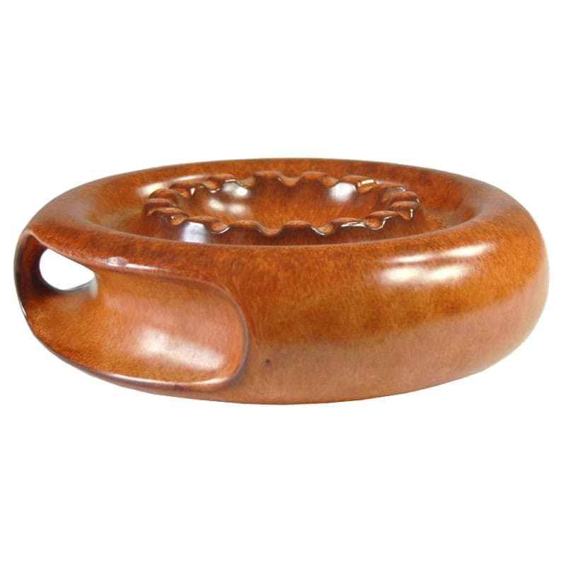 Brown Ceramic Ashtray, Bertoncello, Italy, 1960s