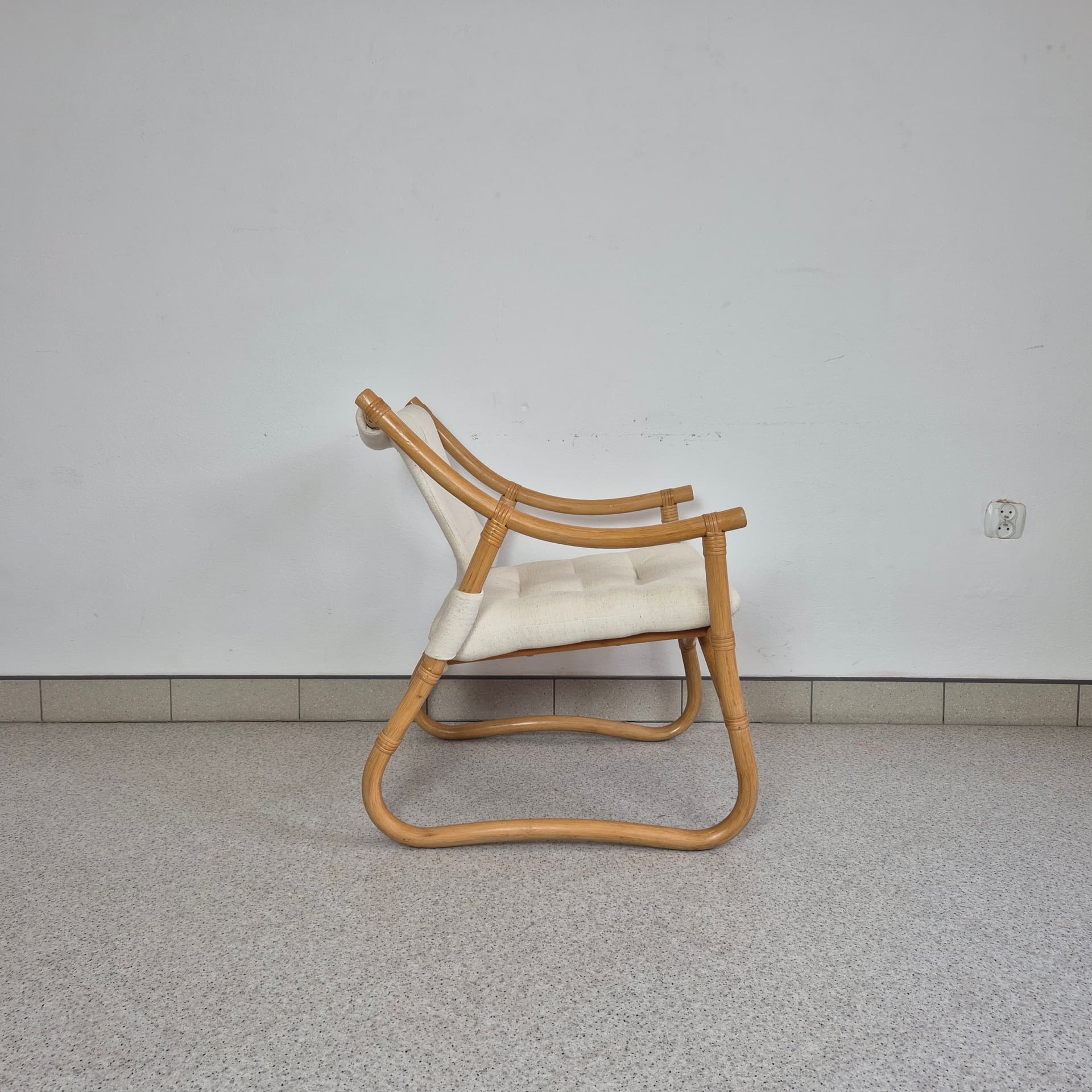 Fotel bambusowy w stylu Ikea Espri Safari, Dania lata 80 - 92663