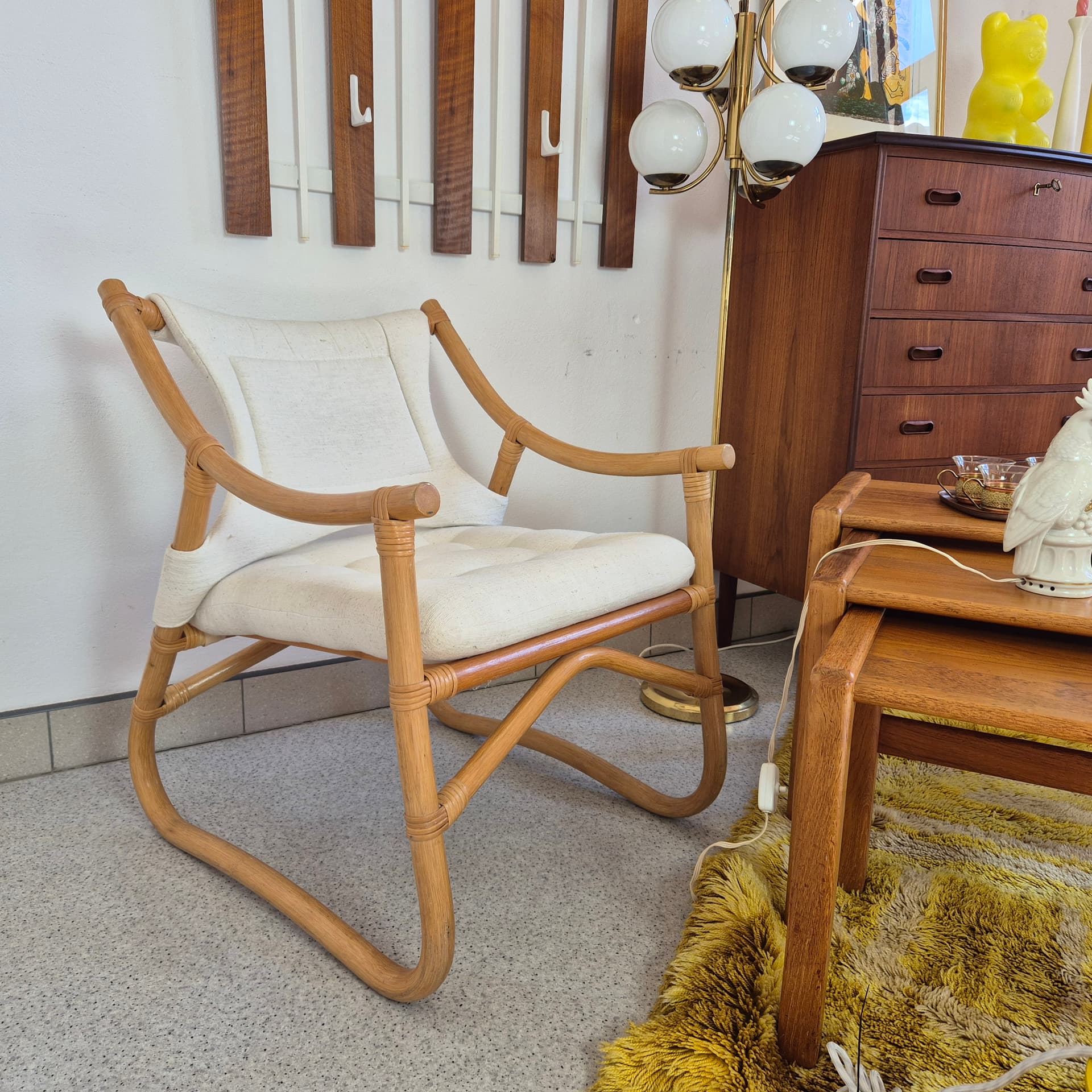 Fotel bambusowy w stylu Ikea Espri Safari, Dania lata 80 - 92669