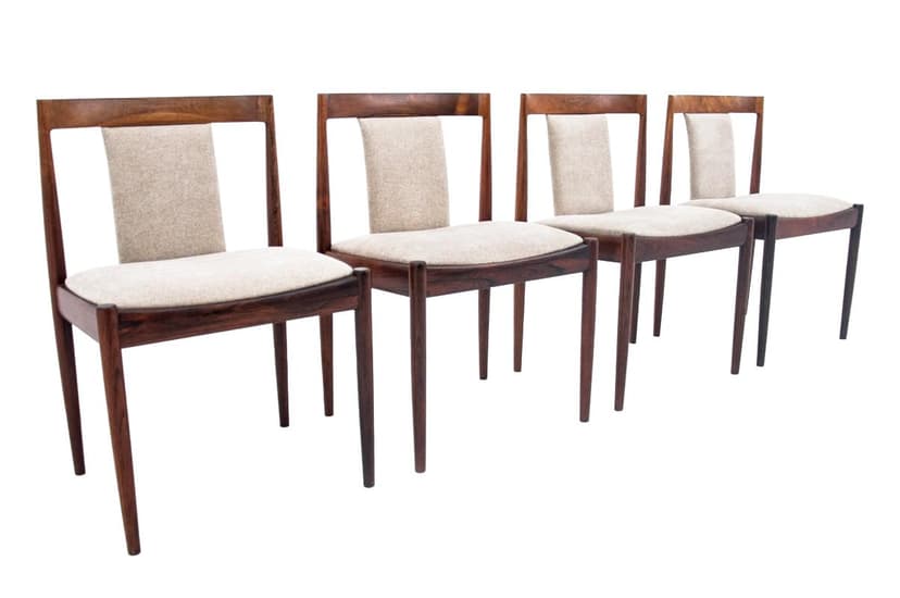 Dębowe krzesła, minimalizm, Dania, lata 60.