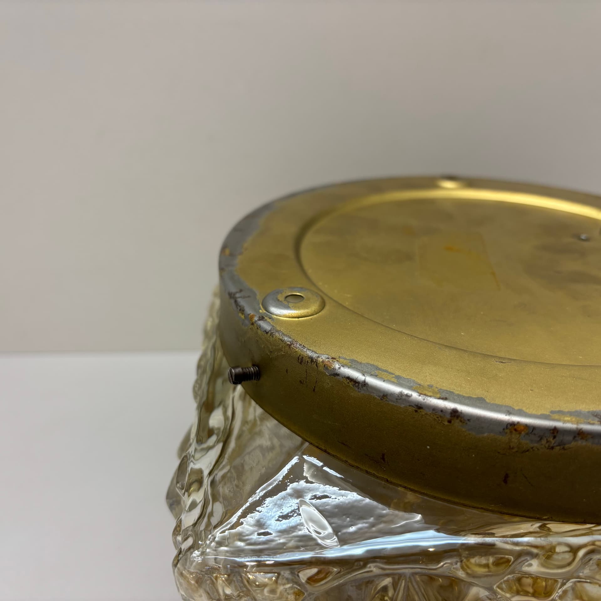 Plafon, Space Age, szkło złoty, Niemcy, lata 70. - 92756