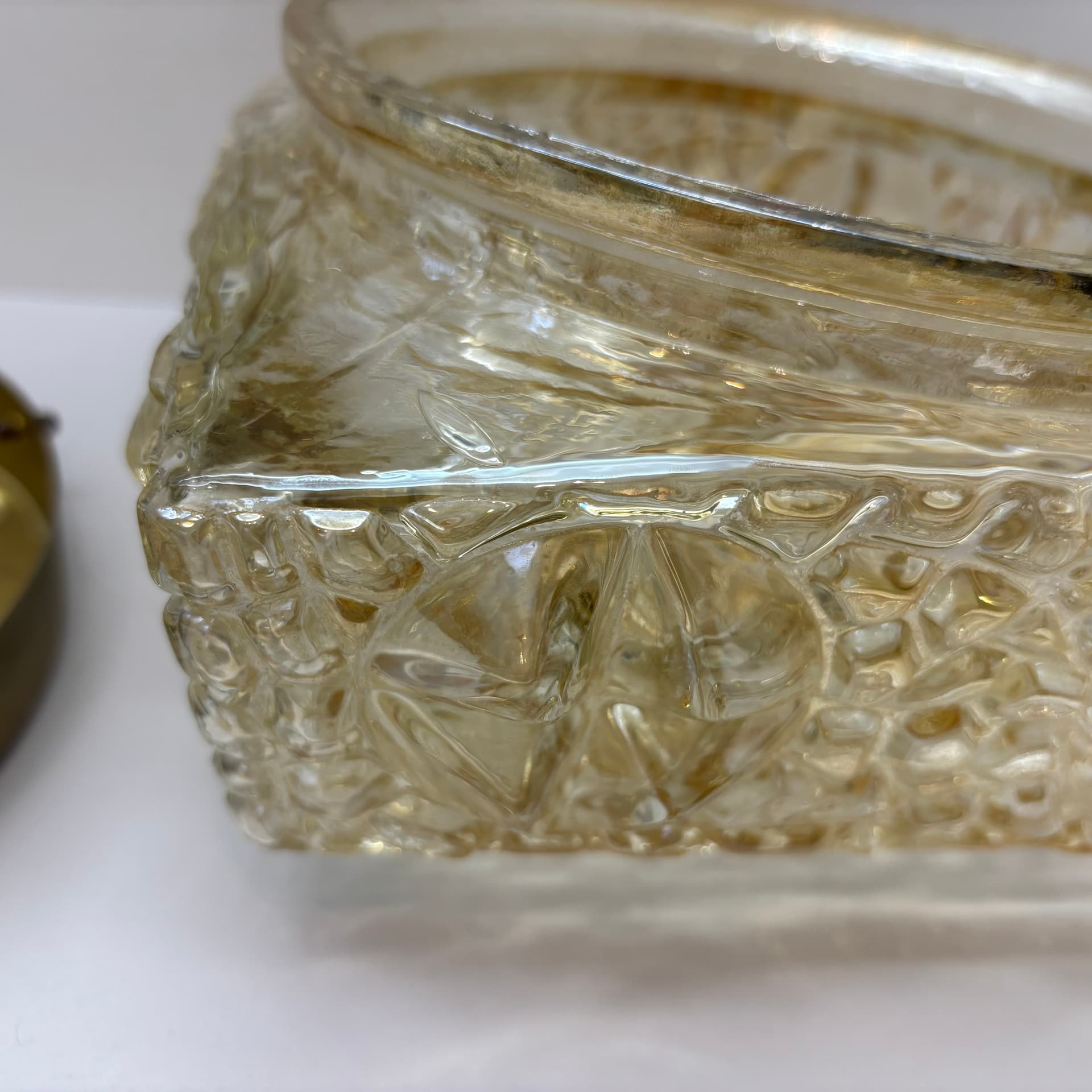 Plafon, Space Age, szkło złoty, Niemcy, lata 70. - 92760