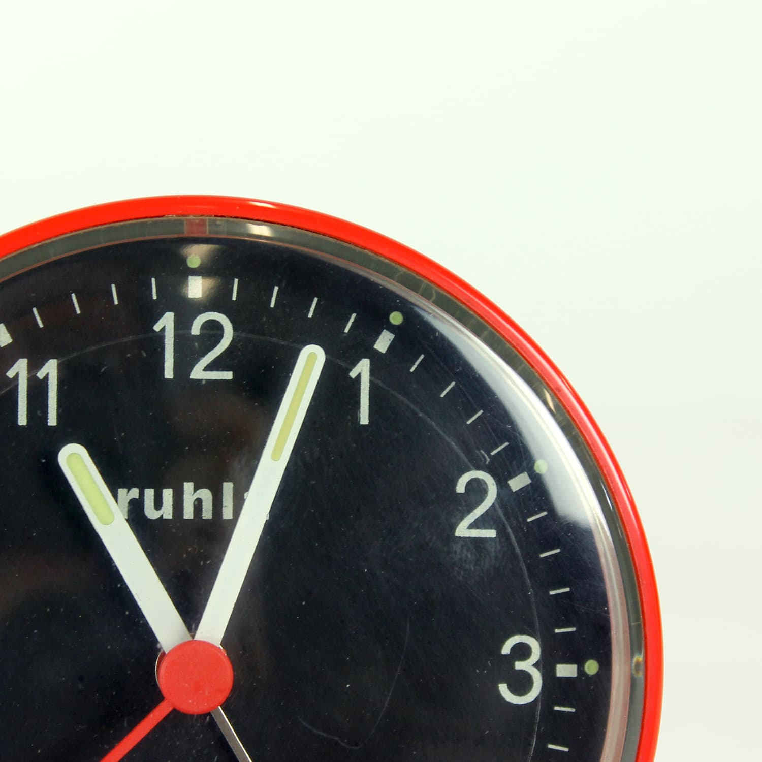 Budzik Space Age, czerwony, plastik, Niemcy, lata 70. - 92969