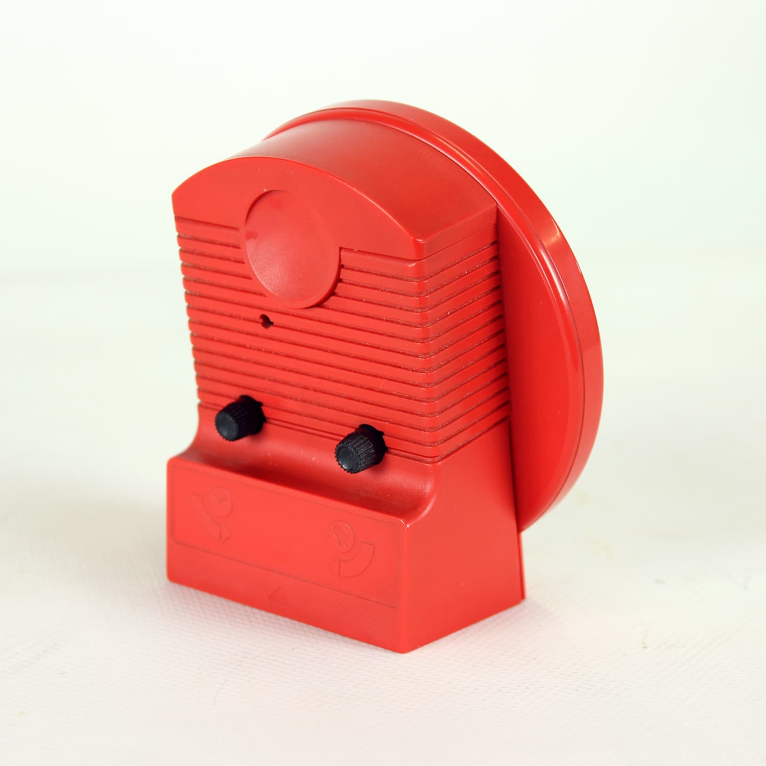 Budzik Space Age, czerwony, plastik, Niemcy, lata 70. - 92967