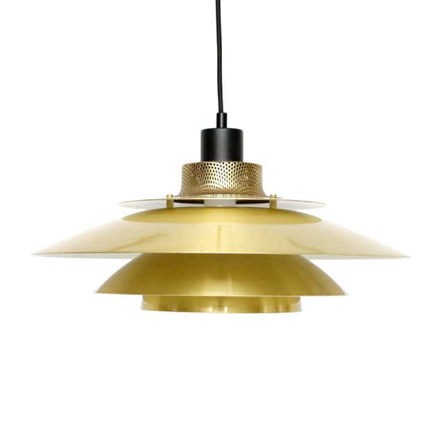 Lampa wisząca, złota, metal, Dania, lata 70. - WYMIARY