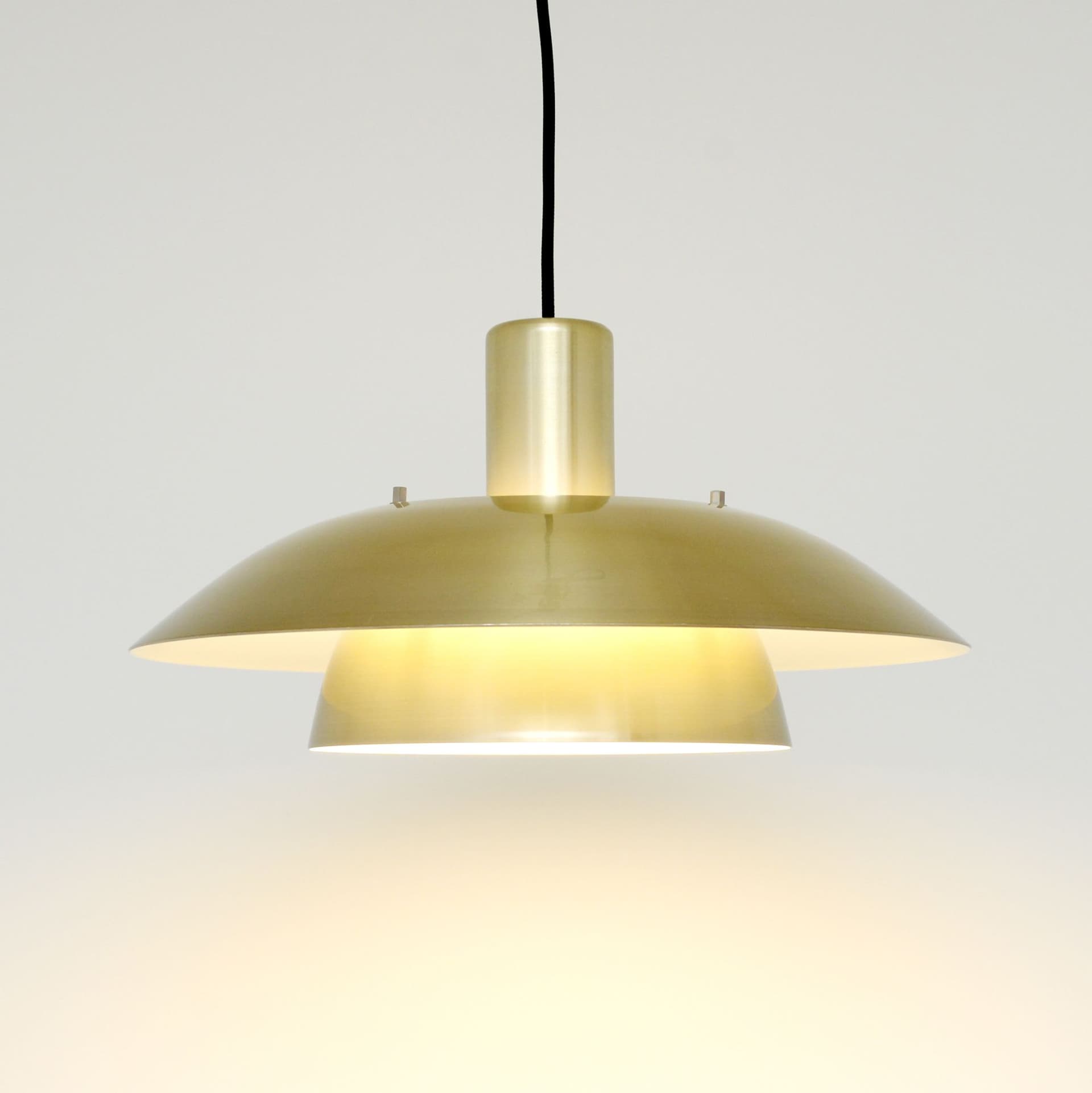 Lampa wisząca, złoty, metal, Dania, lata 70. - 93097