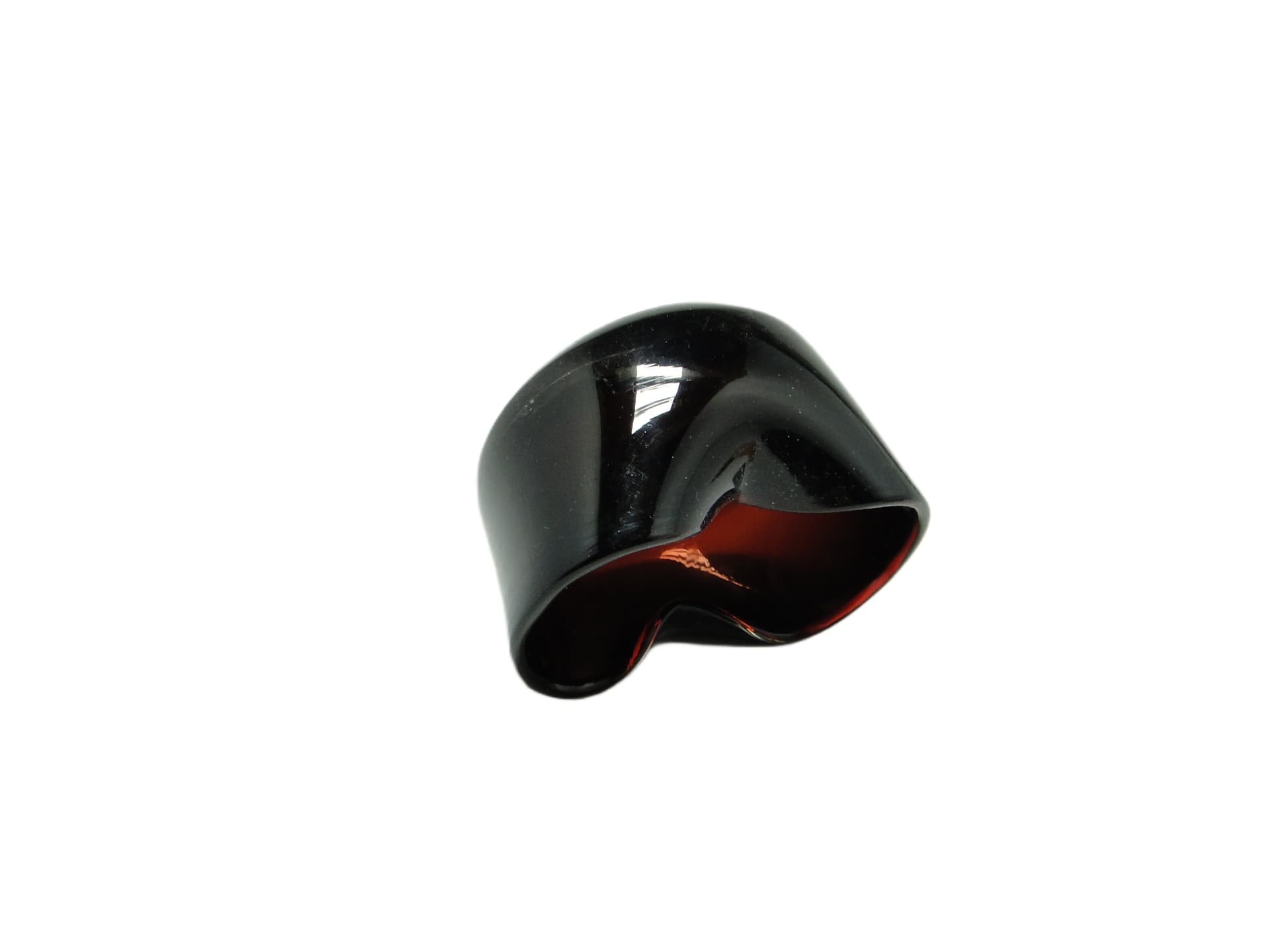 Pojemnik, modernizm, szkło czarne, Polska, lata 70. - 93263