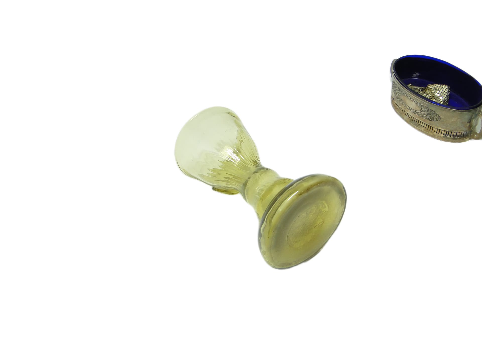 Wazon mid-century modern, szkło oliwkowe, Polska, lata 70. - 93335