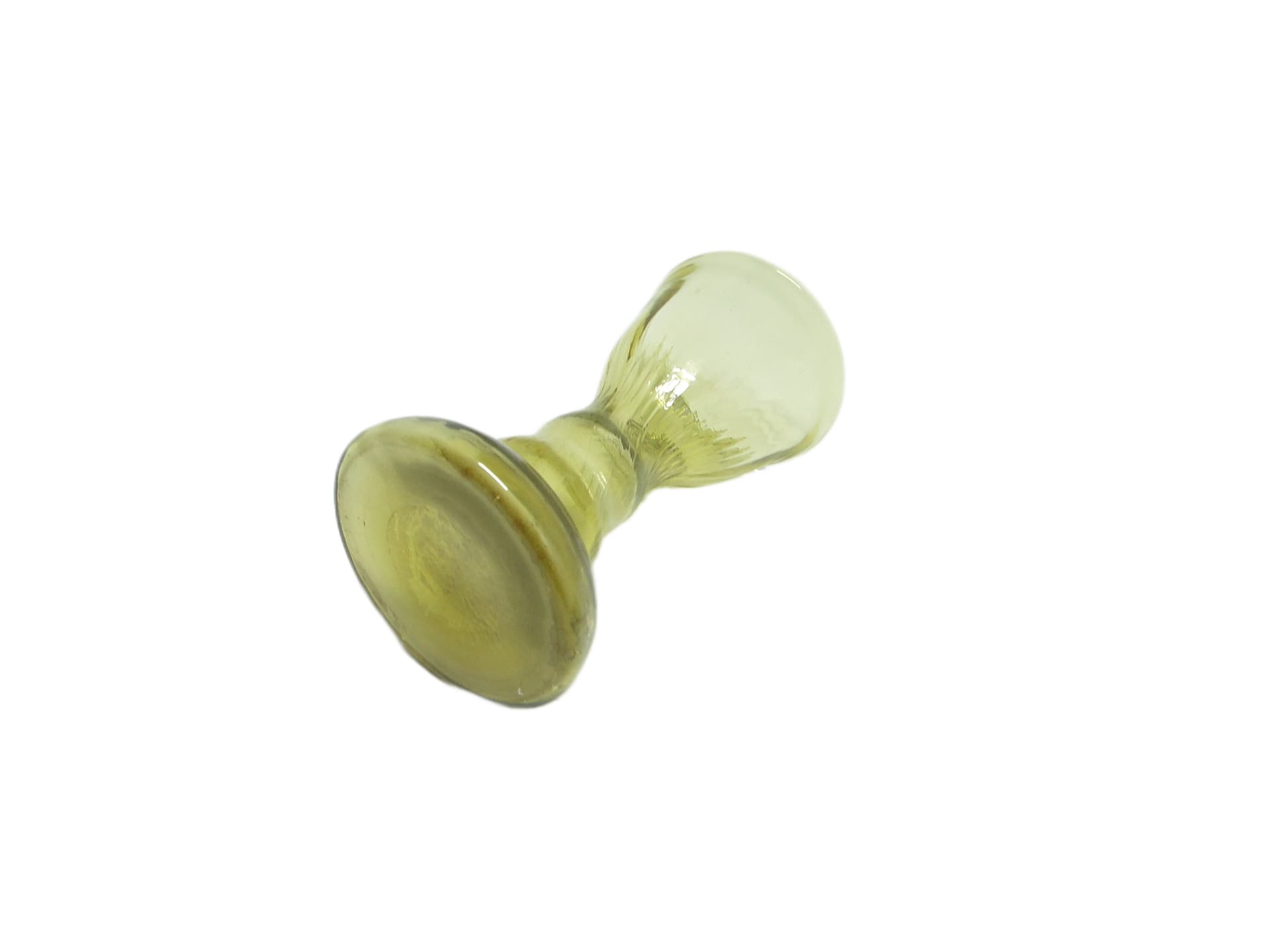 Wazon mid-century modern, szkło oliwkowe, Polska, lata 70. - 93333