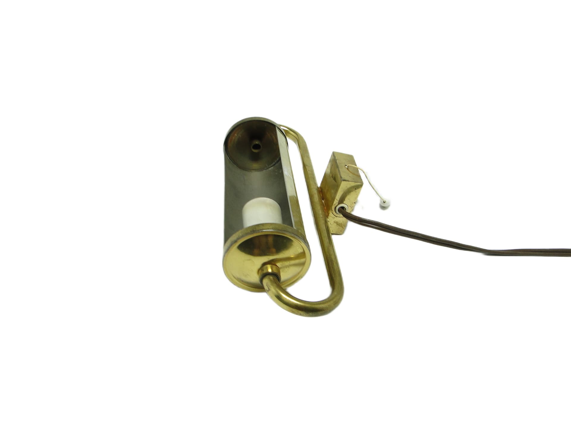 Kinkiet pod obraz, mid-century modern, mosiądz, Polska, lata 50. - 93346