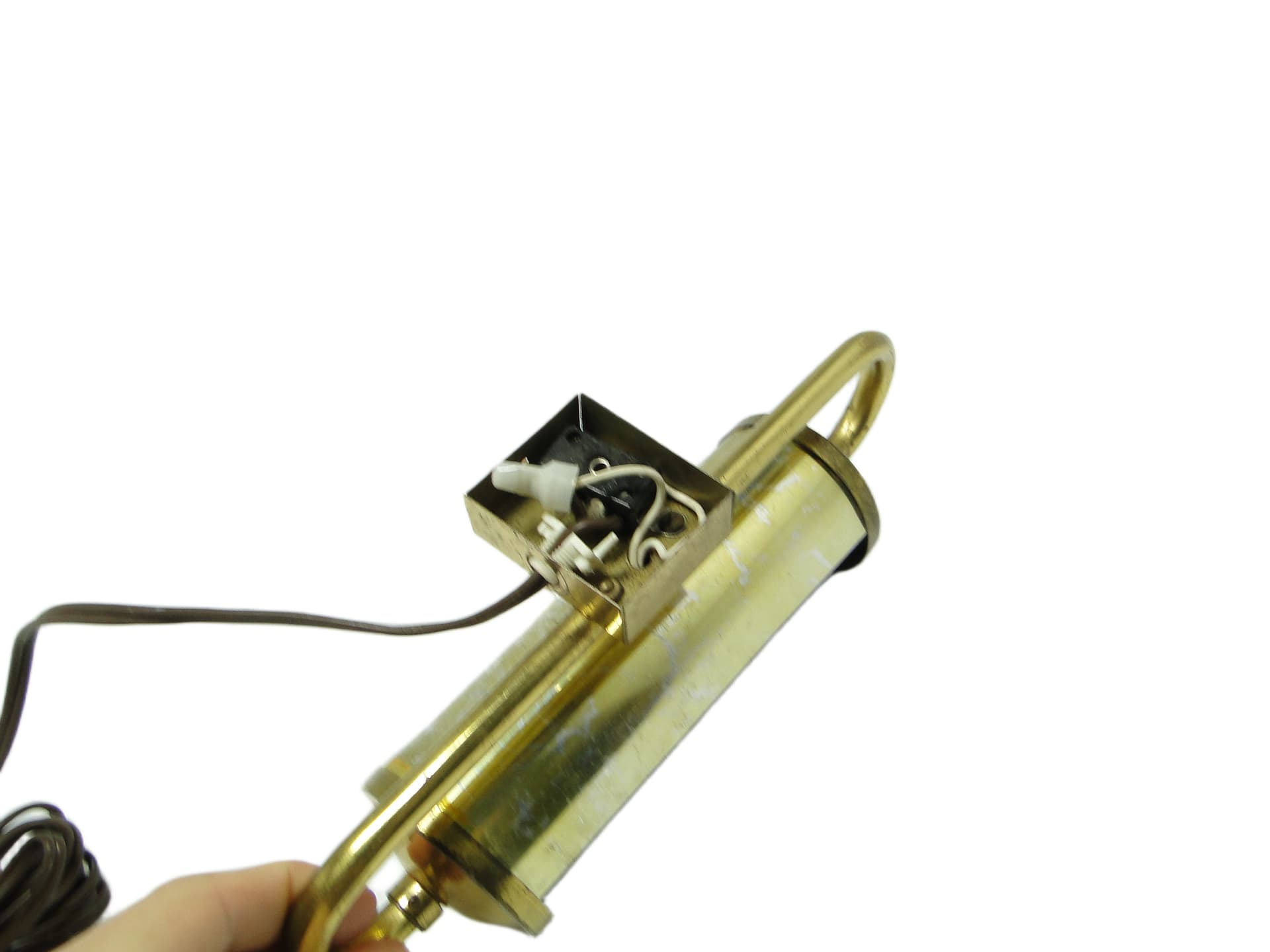 Kinkiet pod obraz, mid-century modern, mosiądz, Polska, lata 50. - 93348