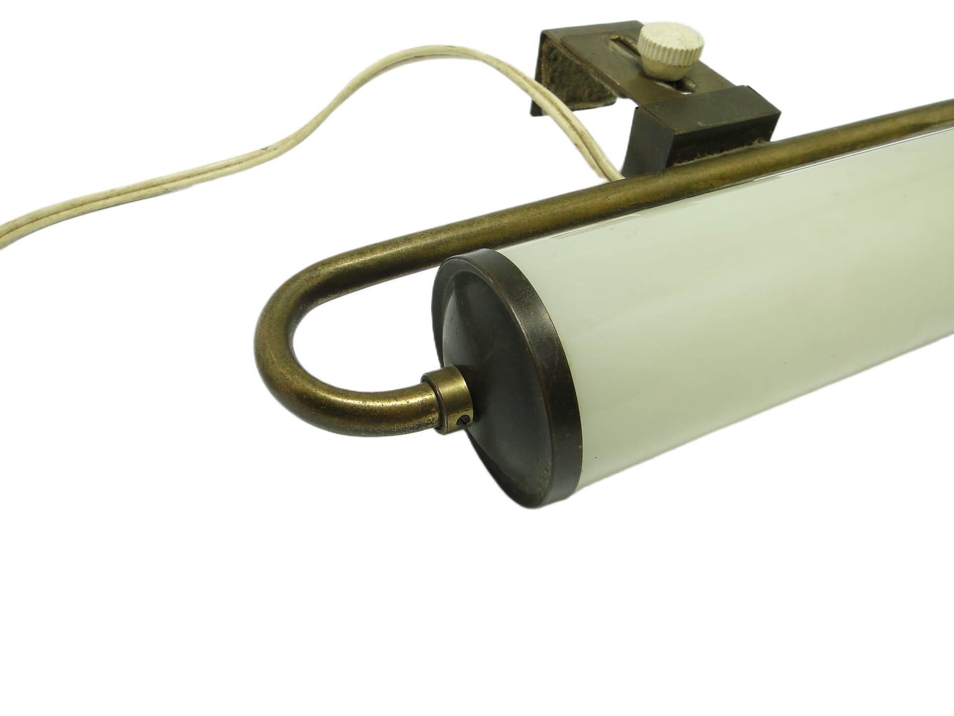 Picture light, mid-century modern, opal glass, brass, Germany, 1950s. - 93362