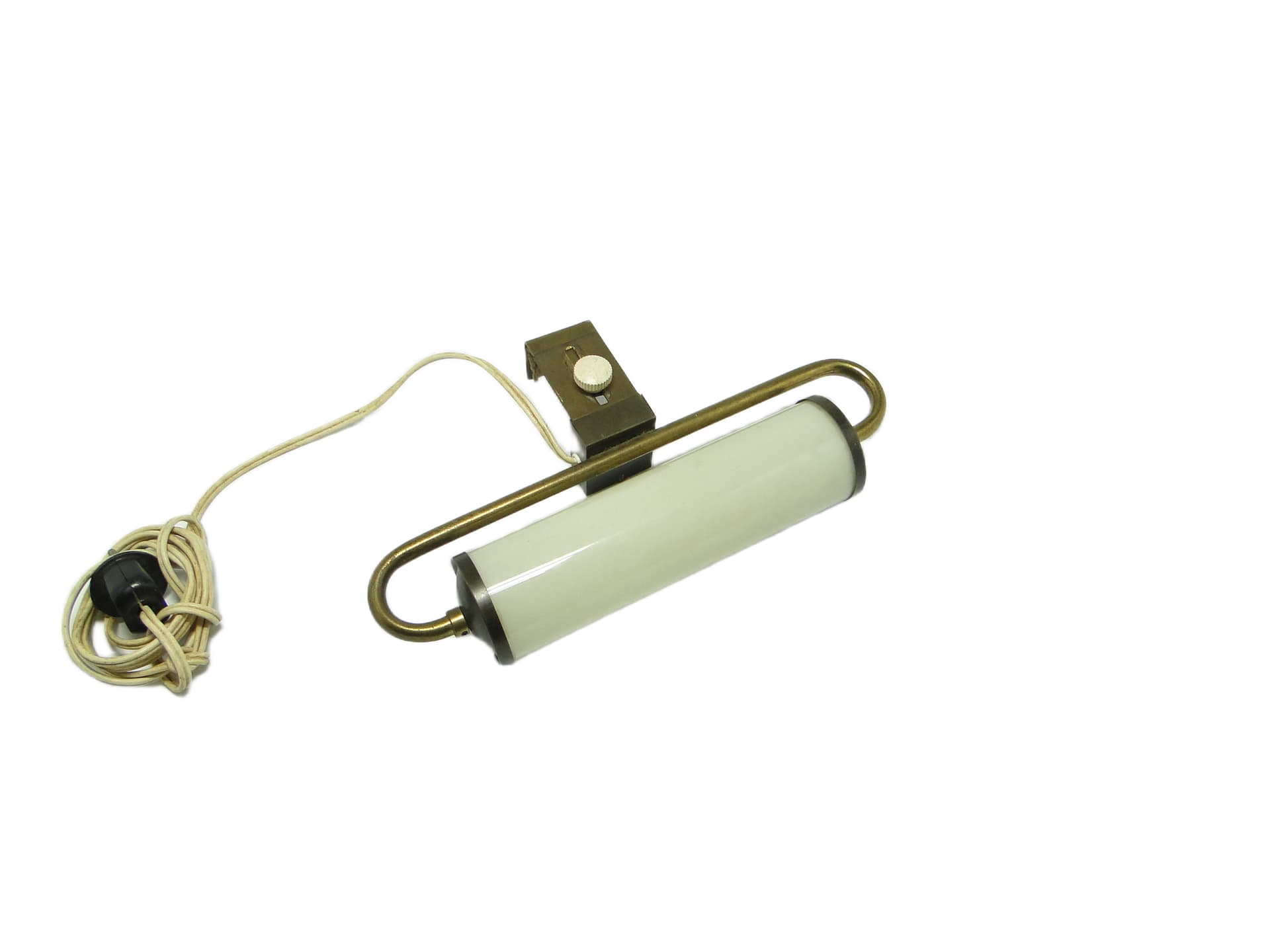 Picture light, mid-century modern, opal glass, brass, Germany, 1950s. - 93359