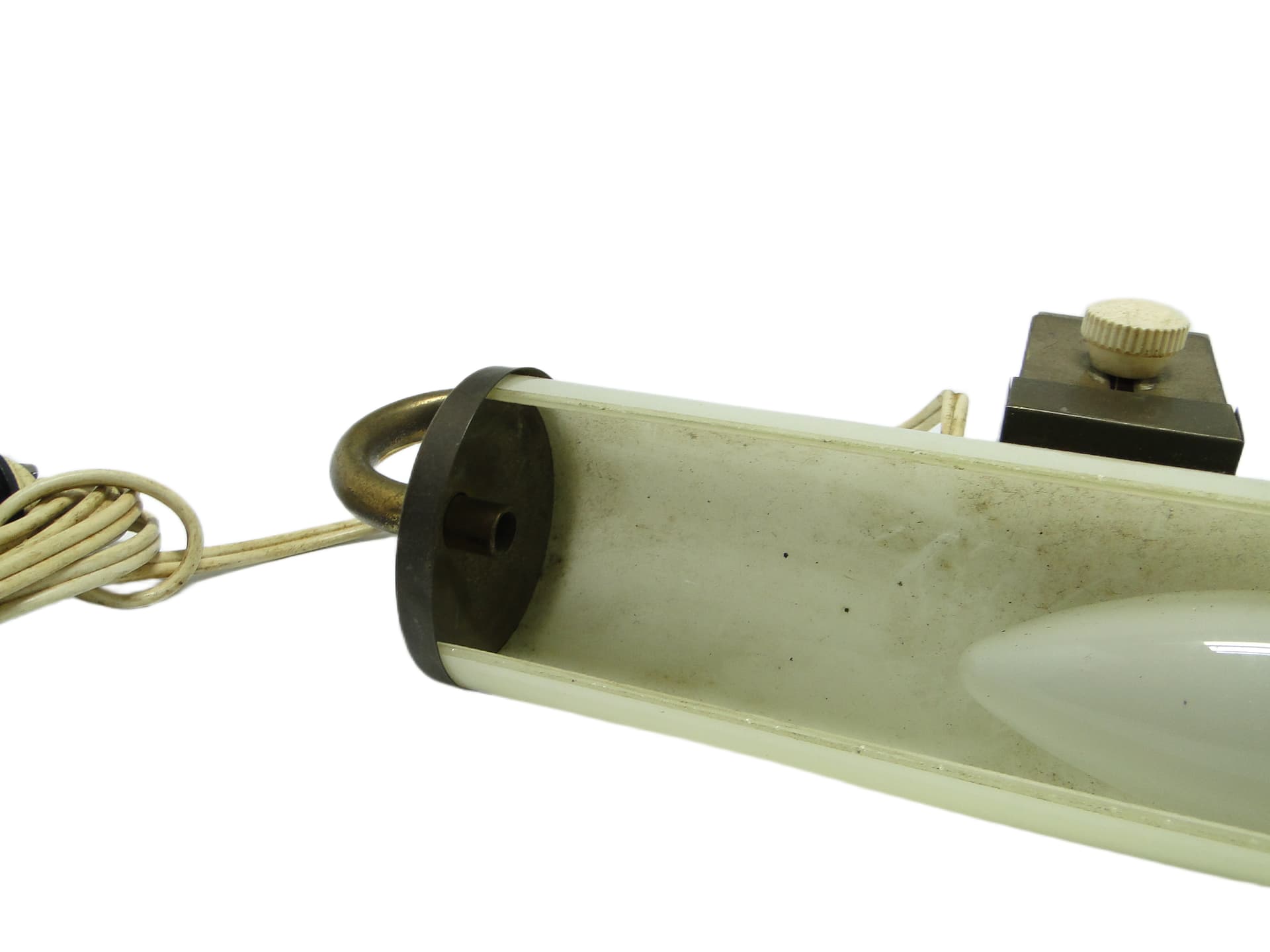 Picture light, mid-century modern, opal glass, brass, Germany, 1950s. - 93366