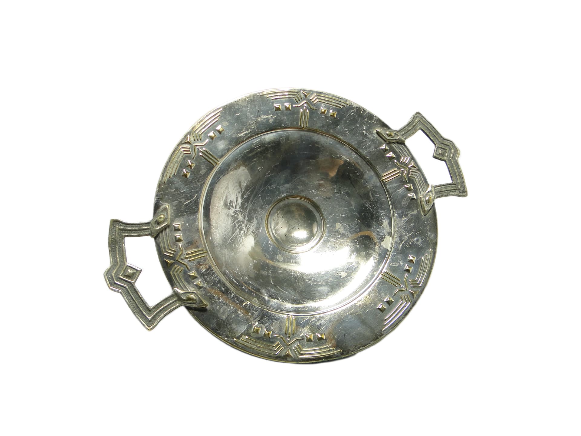 Fruit bowl, Art Nouveau, chrome-plated brass, Sweden, early 20th c. - 93487
