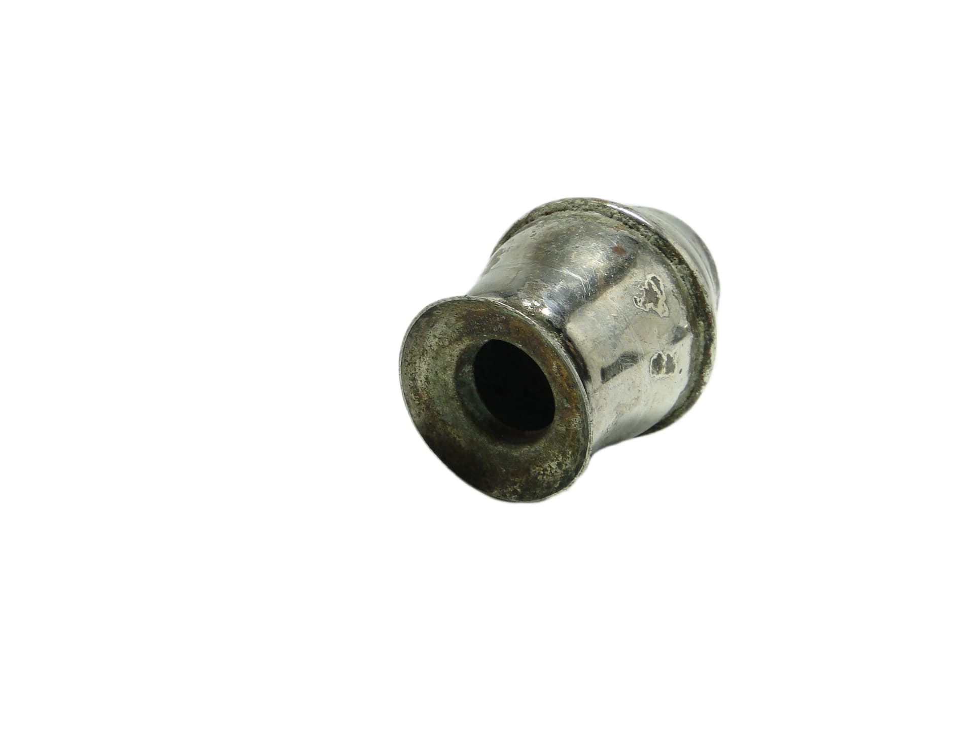 Art Deco salt shaker, silver-plated brass, Belgium, 1930s. - 93569