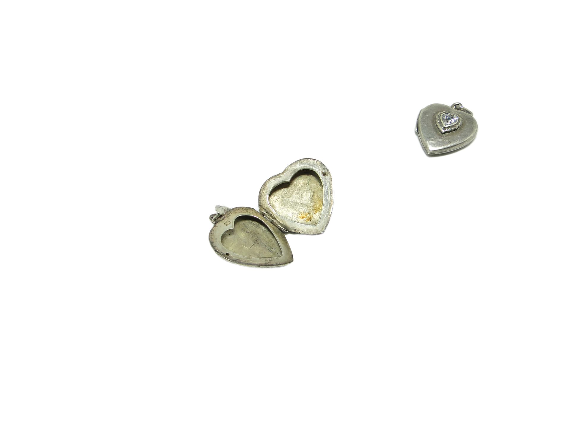 Sekretnik serce, skandynawski modernizm, srebro, Szwecja, lata 50. - 93597