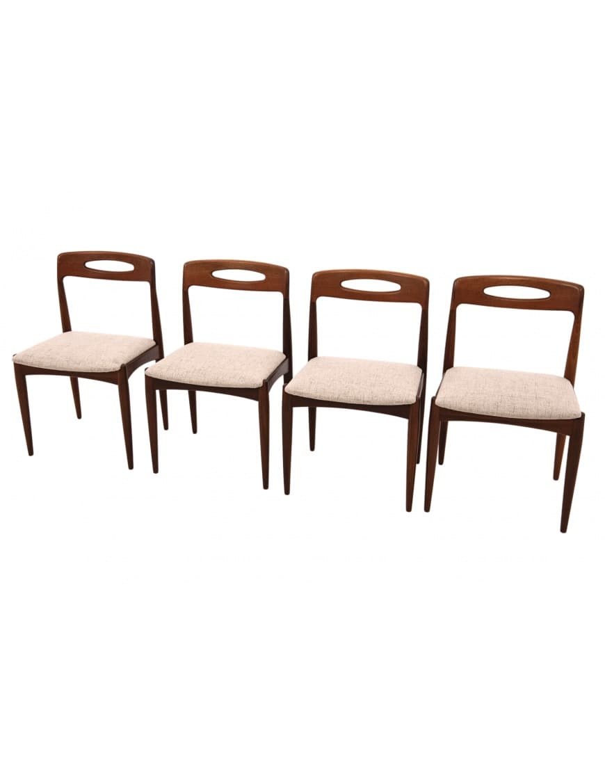 Tekowe krzesła, proj. J. Andersen dla Uldum Møbelfabrik, Dania, lata 60. - 58037