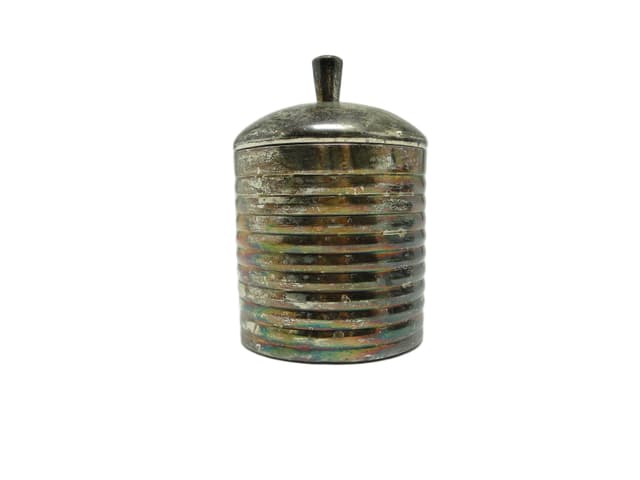 Art Deco bonbonniere, silver-plated brass, Germany, 1950s. - DIMENSION