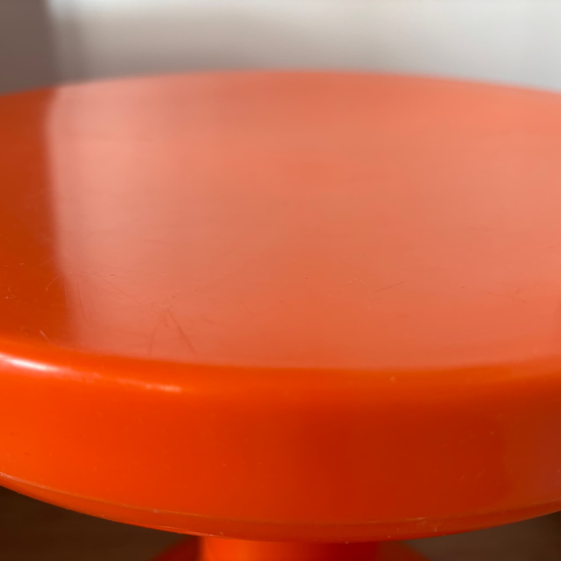 Stool Space Age, orange plastic, Germany, 1970s. - 94009