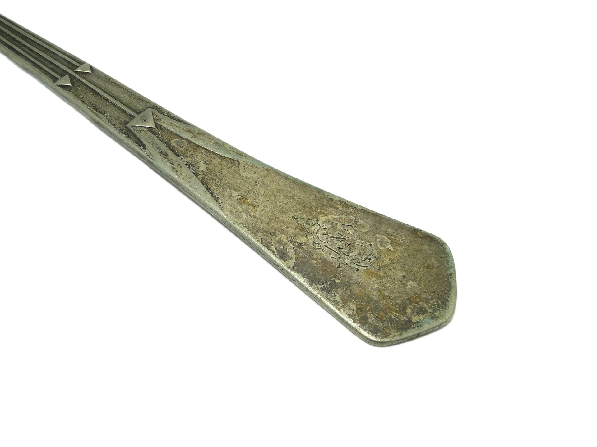 Chochla do zupy Art Nouveau, alpacca srebrzona, Kummer, Polska, lata 20. - 94611