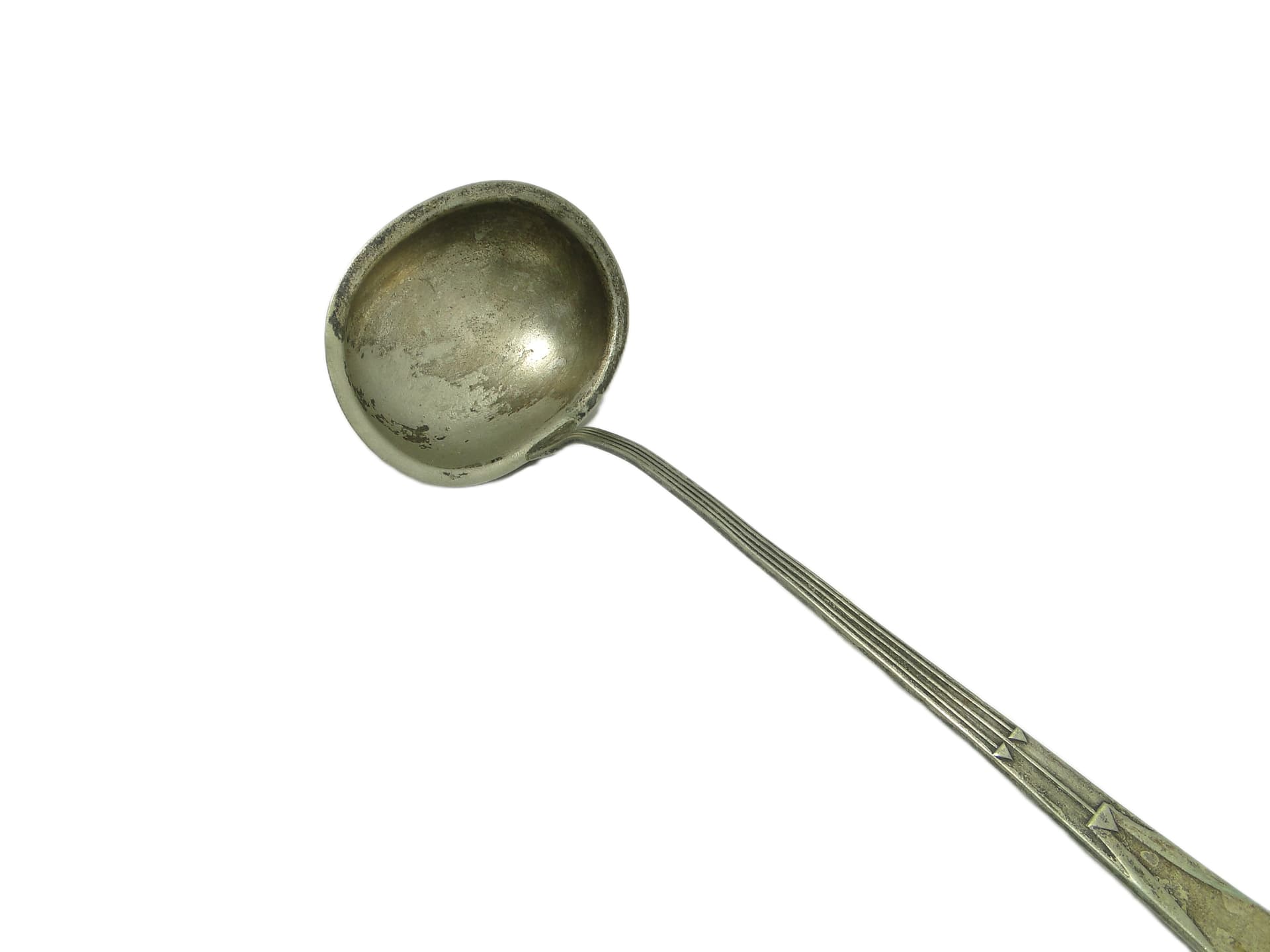 Chochla do zupy Art Nouveau, alpacca srebrzona, Kummer, Polska, lata 20. - 94610