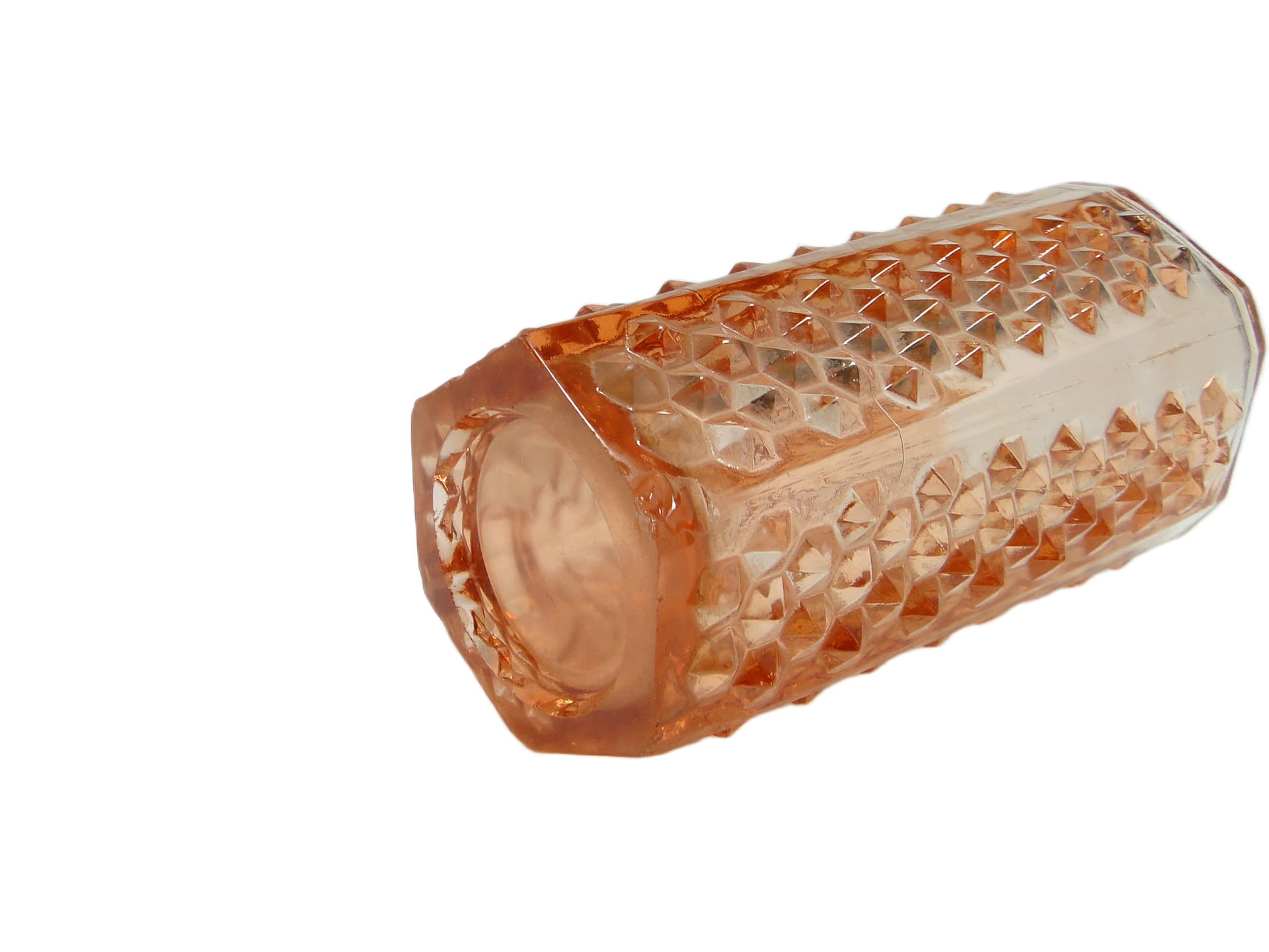 Wazon Ćwieki, modernizm, szkło rozalinowe, Ząbkowice, Polska, lata 70. - 94656