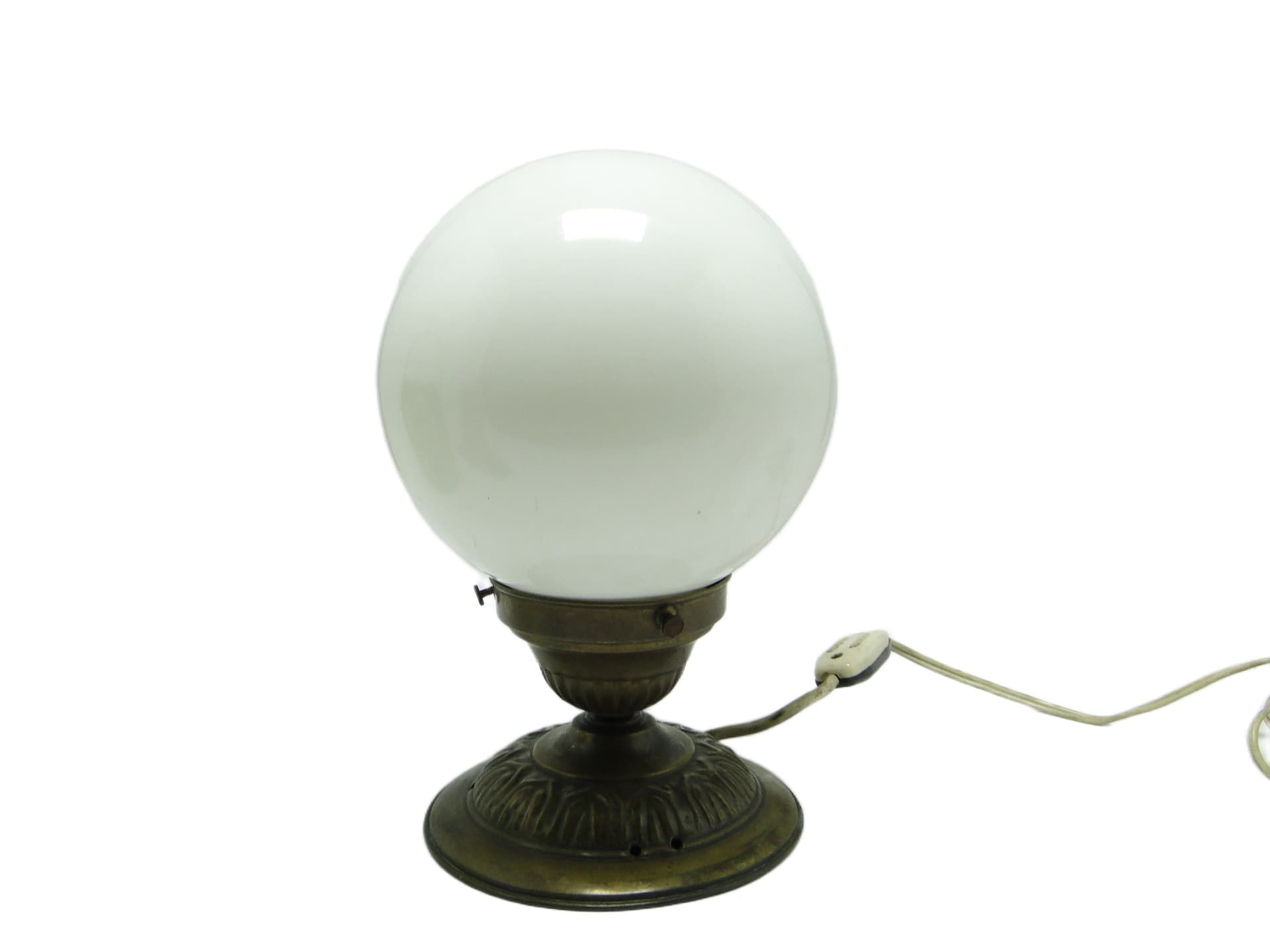 Art Deco table lamp, white glass, Poland, 1930s. - 94690