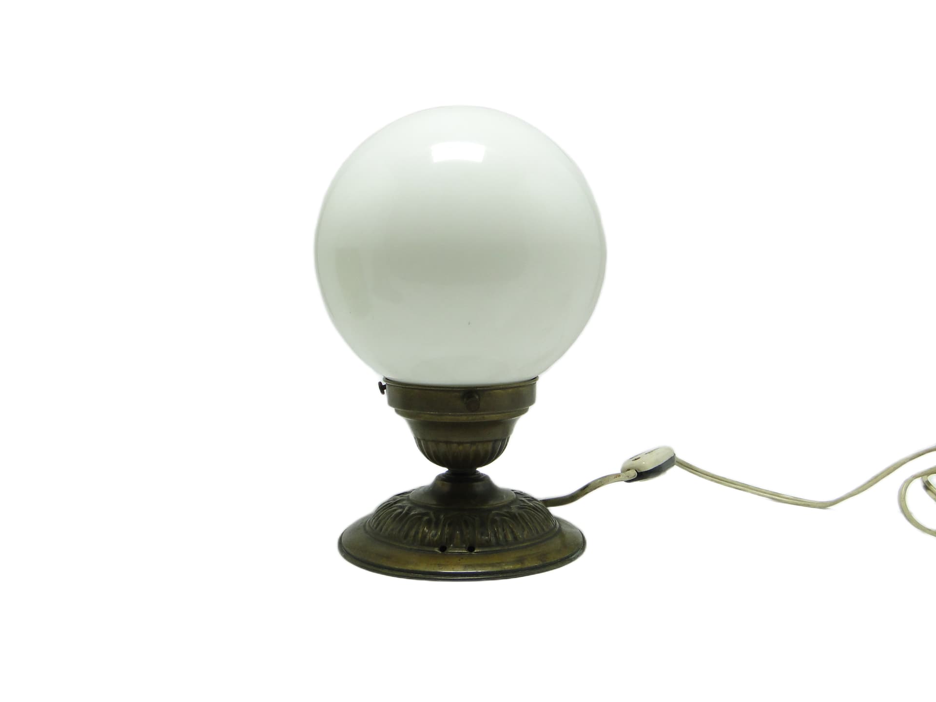 Art Deco table lamp, white glass, Poland, 1930s. - 94684