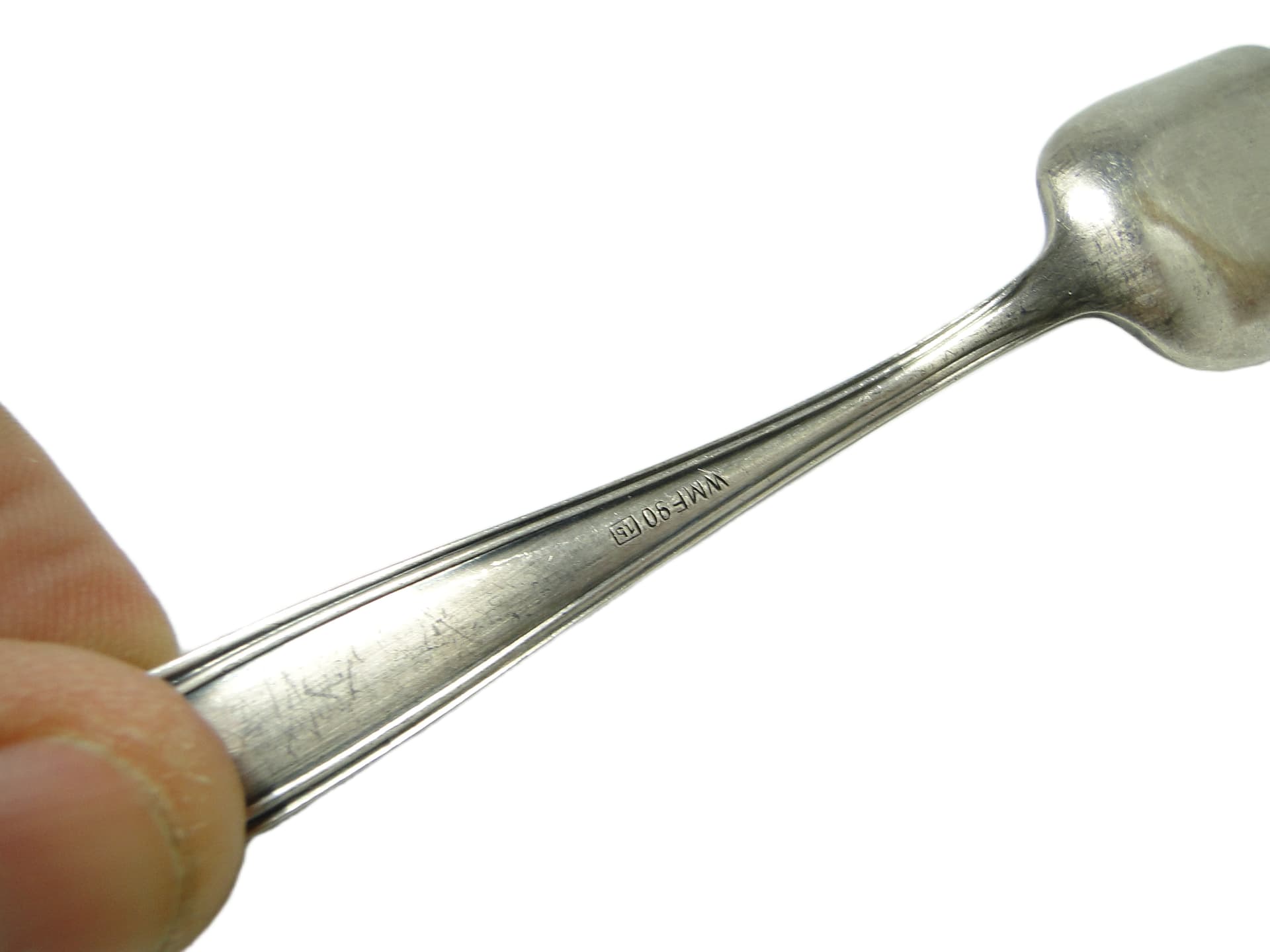 Sugar spoon, Art Deco, silver-plated brass, Sweden, 1950s. - 94852