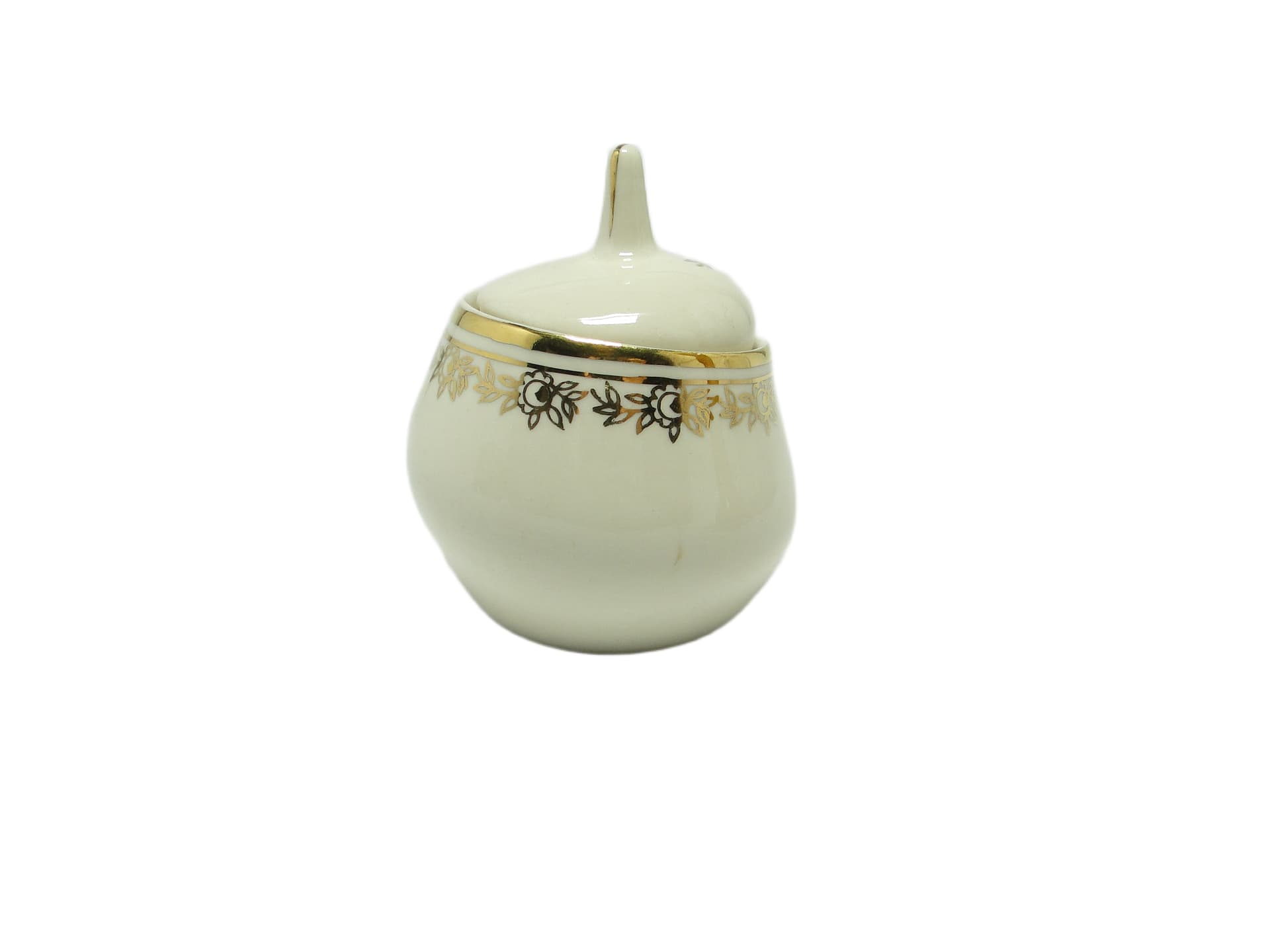 Cukiernica Ewa, modernizm, porcelana ivory white, Polska, lata 70. - 94858