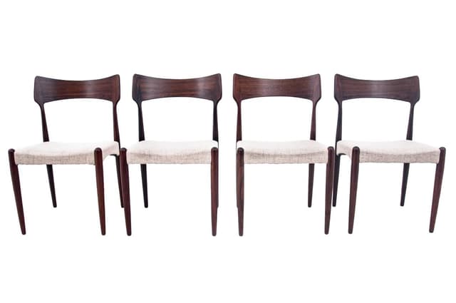 Palisandrowe krzesła, proj. Bernhard Pedersen & Son, Dania, lata 60. - WYMIARY