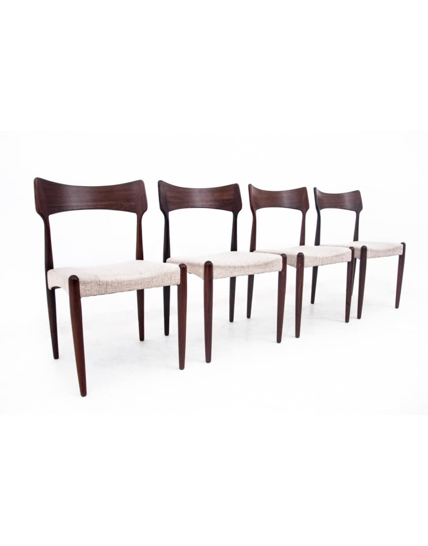 Palisandrowe krzesła, proj. Bernhard Pedersen & Son, Dania, lata 60. - 58090