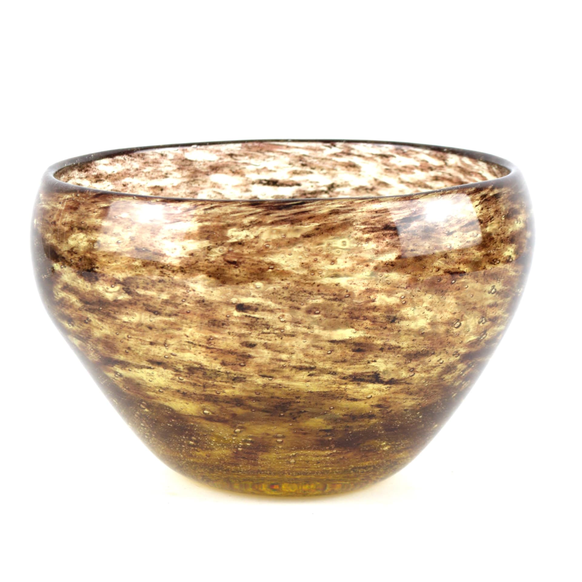 Bowl Cascada, golden glass, by A. Gunnar, Sweden, 1960s. - 705