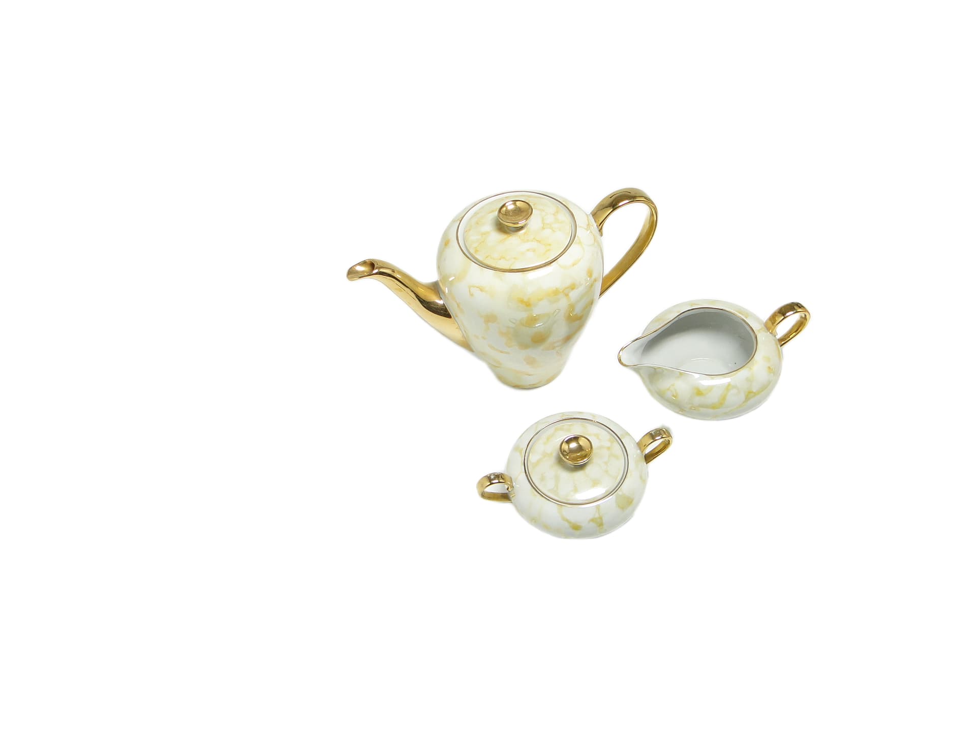 Zestaw mlecznik i cukiernica Julita, modernizm, porcelana, Wawel, Polska, lata 70. - 95107