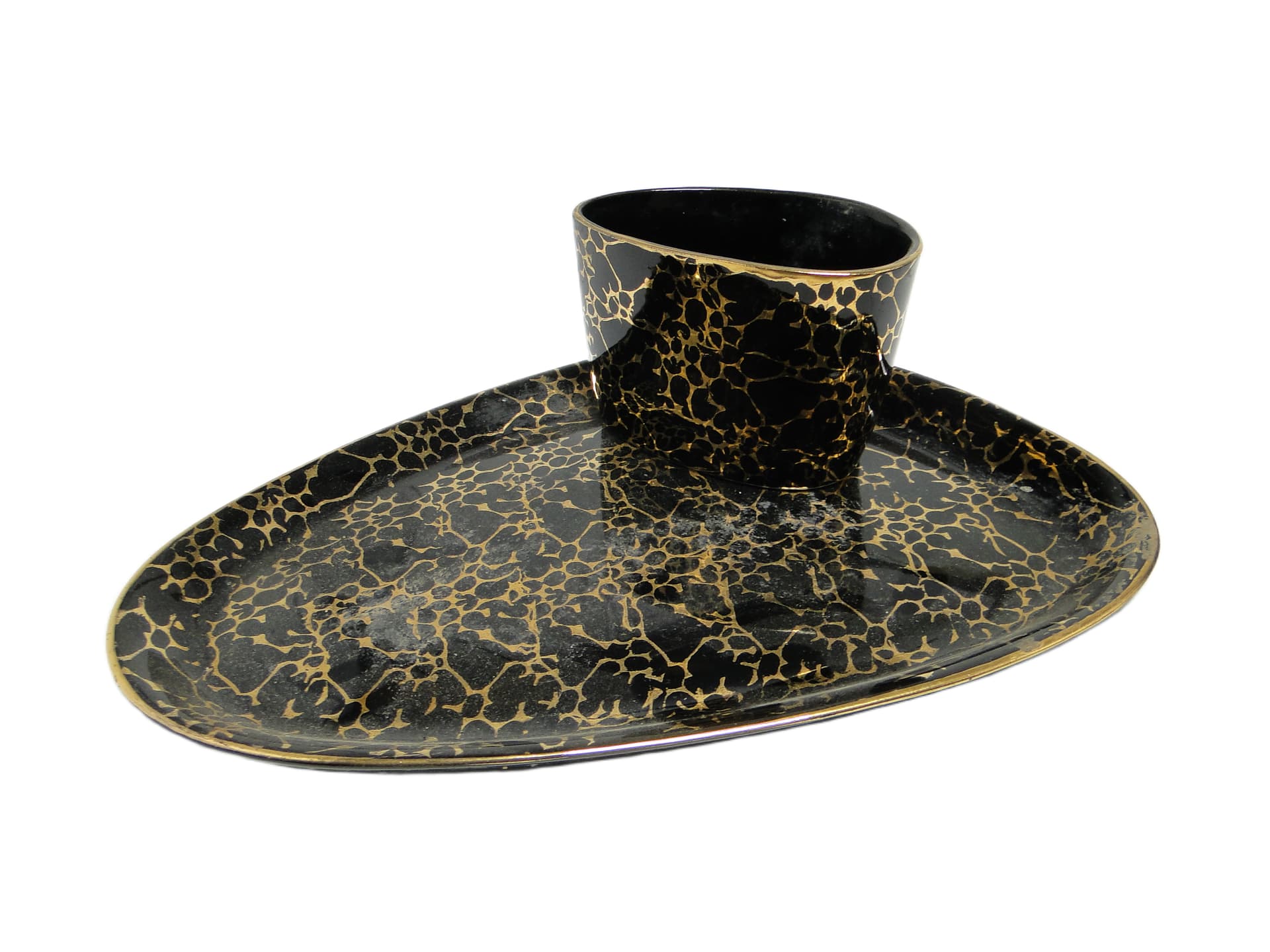 Zestaw palacza, mid-century modern, porcelana, Chodzież, Polska, lata 70. - 95186