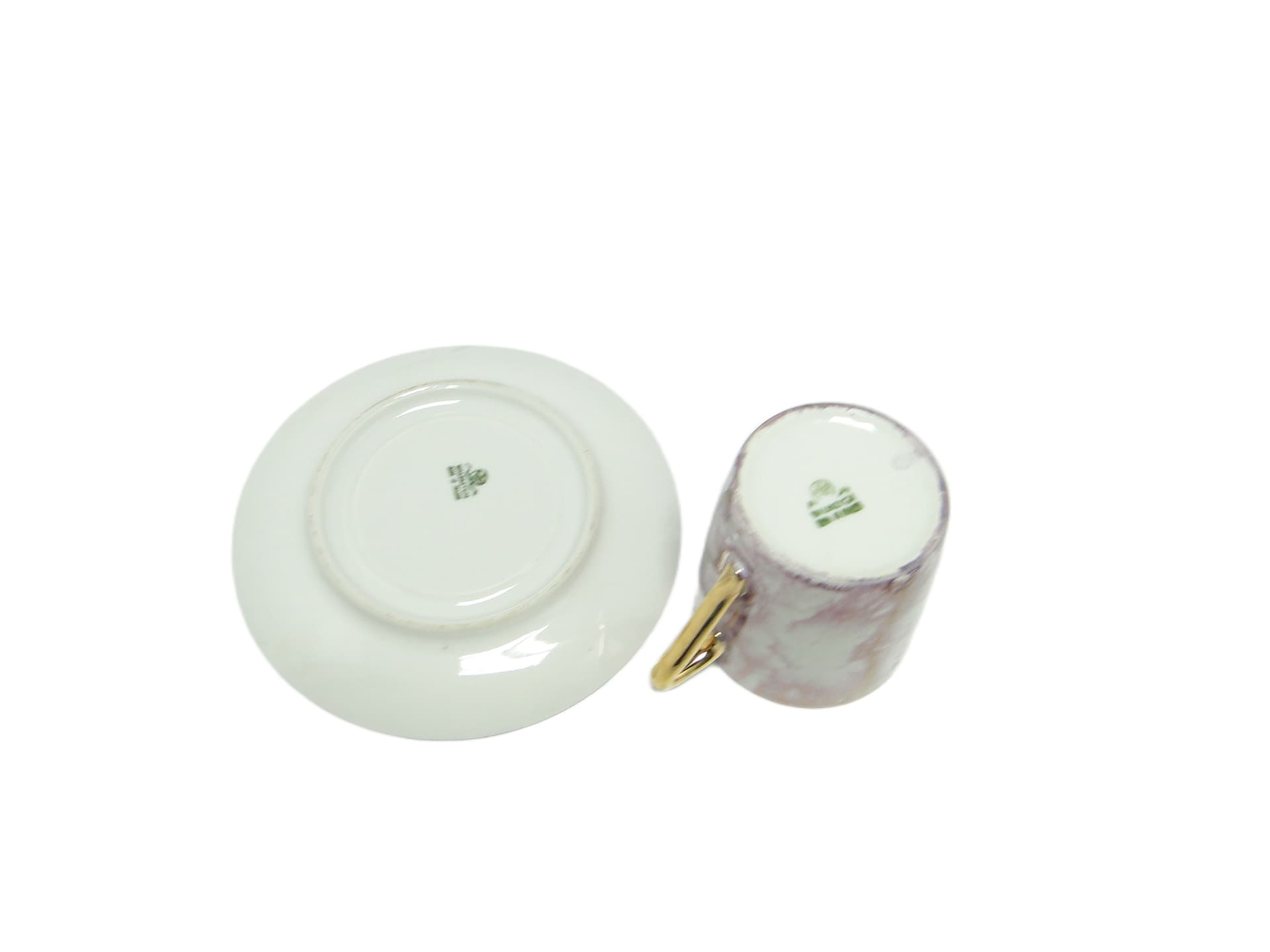 Filiżanka ze spodkiem, mid-century modern, porcelana, Polska, lata 70. - 95390