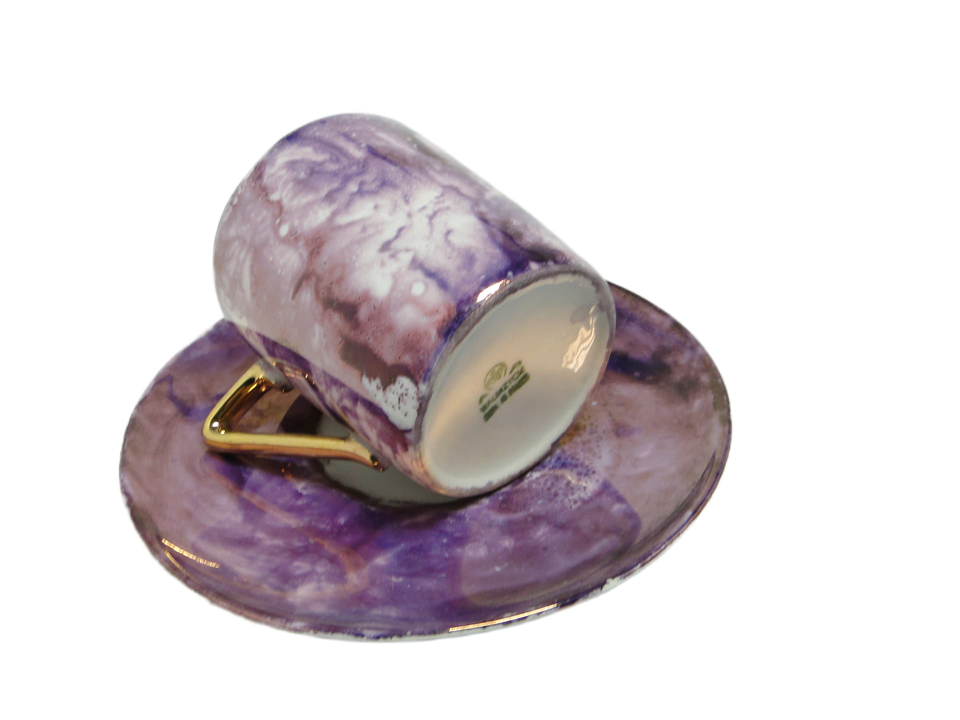 Filiżanka ze spodkiem, mid-century modern, porcelana, Polska, lata 70. - 95396