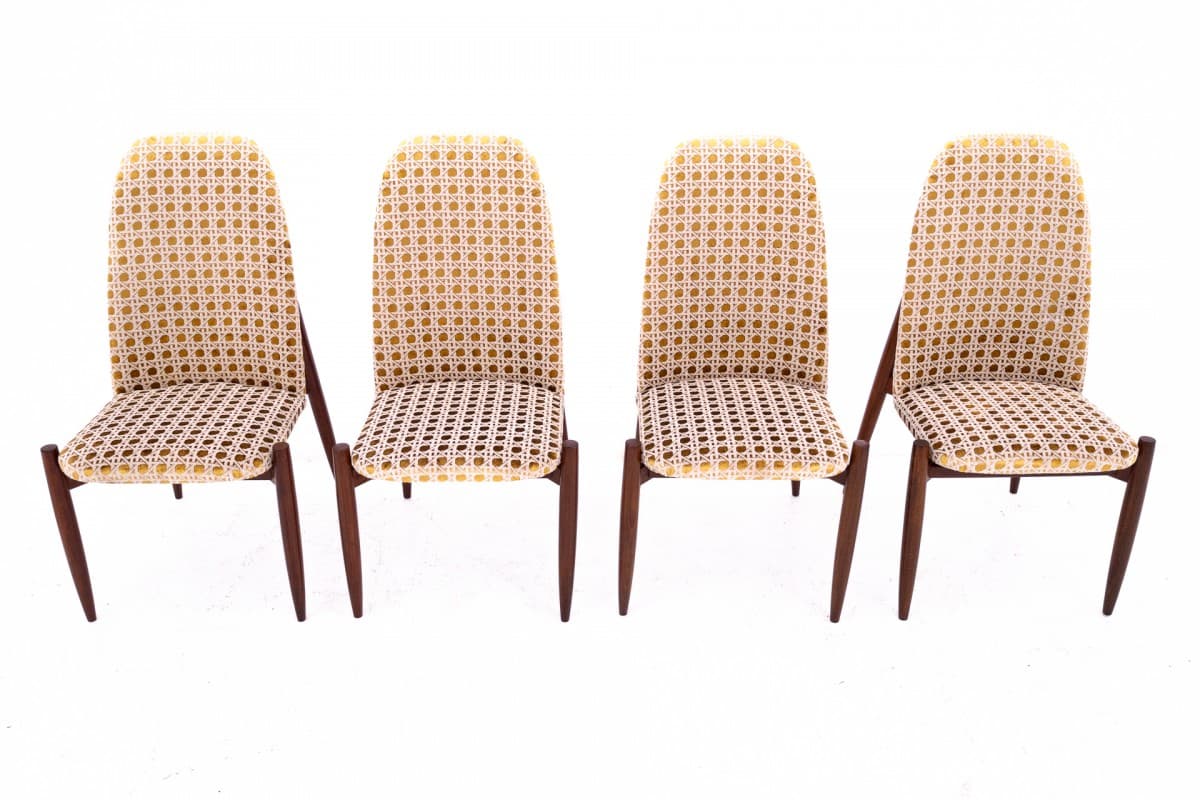 Yellow Set of 4 Chairs, Czechoslovakia, 1950s - 58125