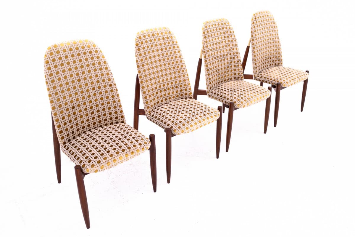 Yellow Set of 4 Chairs, Czechoslovakia, 1950s - 58126