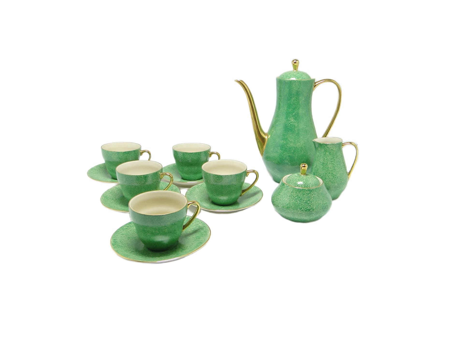 Zestaw do kawy, mid-century modern, porcelana, Porcelit Pruszków, Polska, lata 70. - 95534