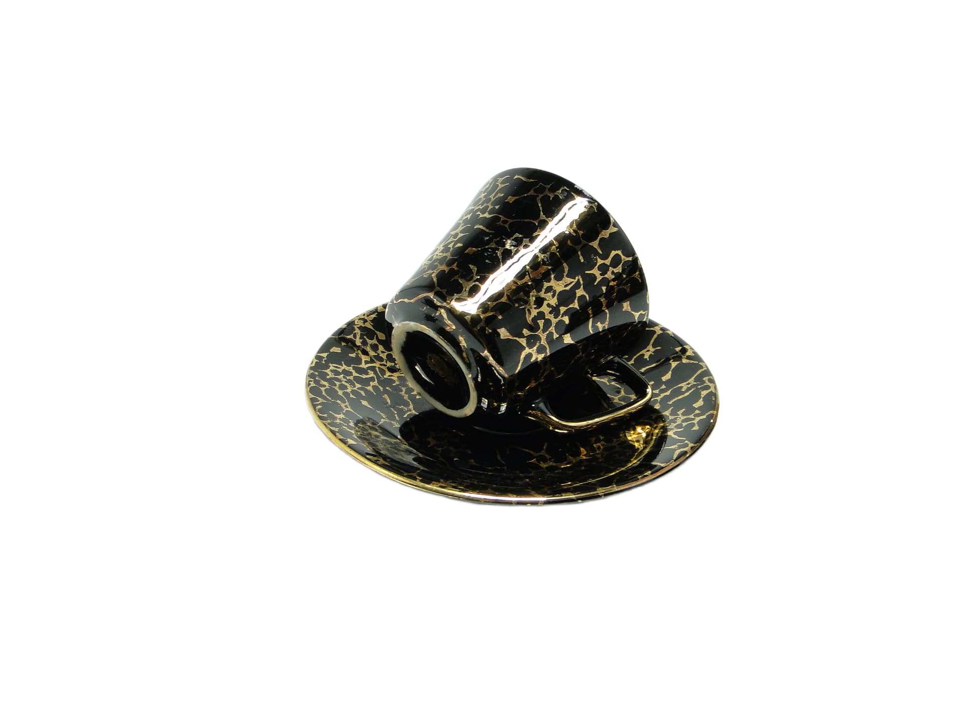 Zestaw filiżanki ze spodkiem Ira, mid-century modern, porcelana, Chodzież, Polska, lata 70. - 95559