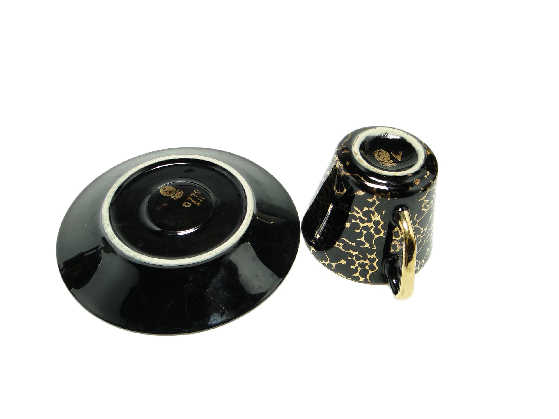 Zestaw filiżanki ze spodkiem Ira, mid-century modern, porcelana, Chodzież, Polska, lata 70. - 95560