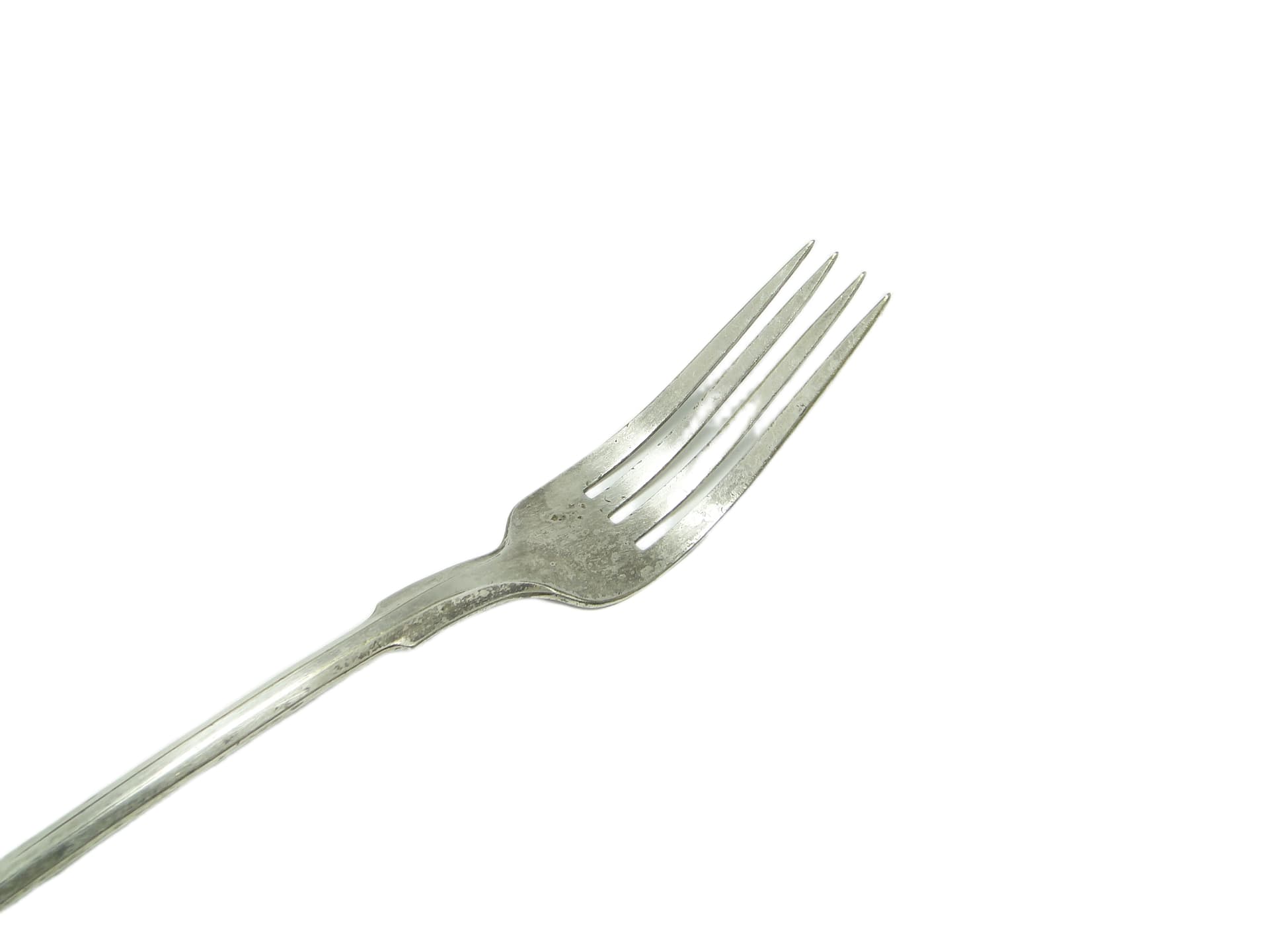 Art Deco dinner fork, silver-plated brass, Fraget, Poland, 1930s. - 95596