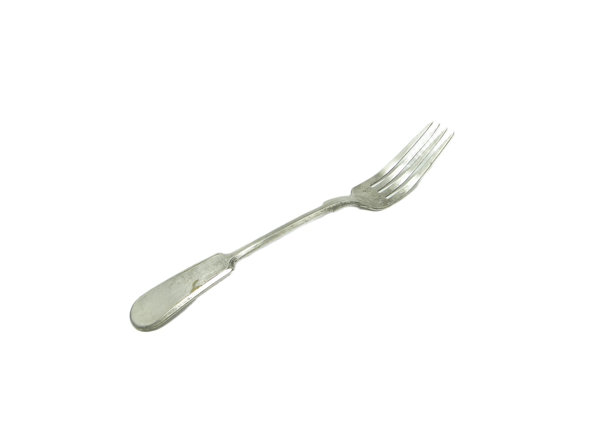 Art Deco dinner fork, silver-plated brass, Fraget, Poland, 1930s. - 95593
