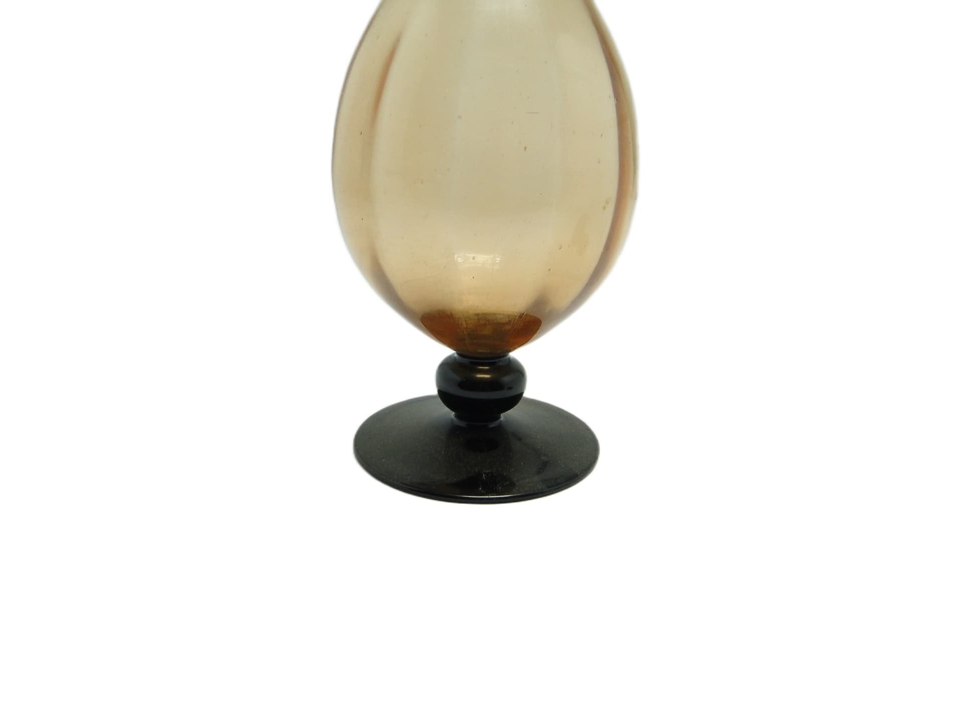 Art Deco decanter, pink glass, Poland, 1930s. - 95629