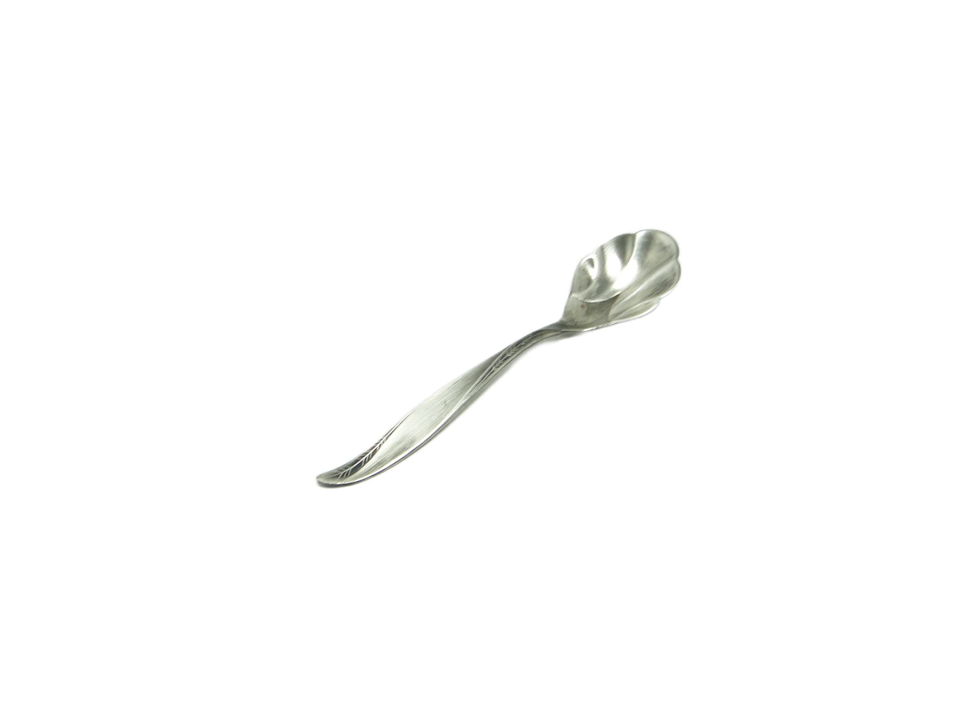 Sugar spoon, modernism, silver-plated brass, HEFRA, Poland, 1960s.