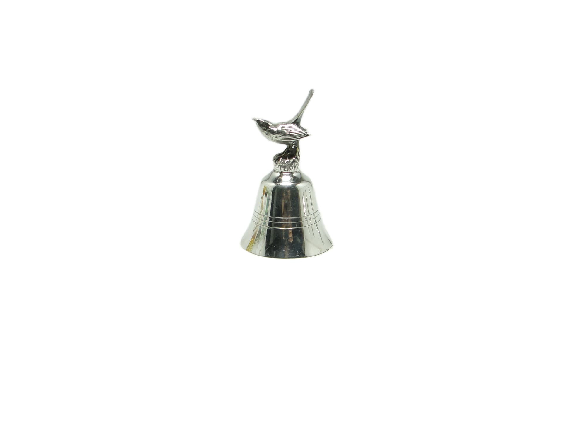 Figural service bell, Postmodernism, chromed brass, Germany, 1970s. - 95773