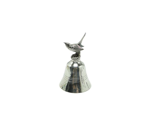 Figural service bell, Postmodernism, chromed brass, Germany, 1970s. - DIMENSION